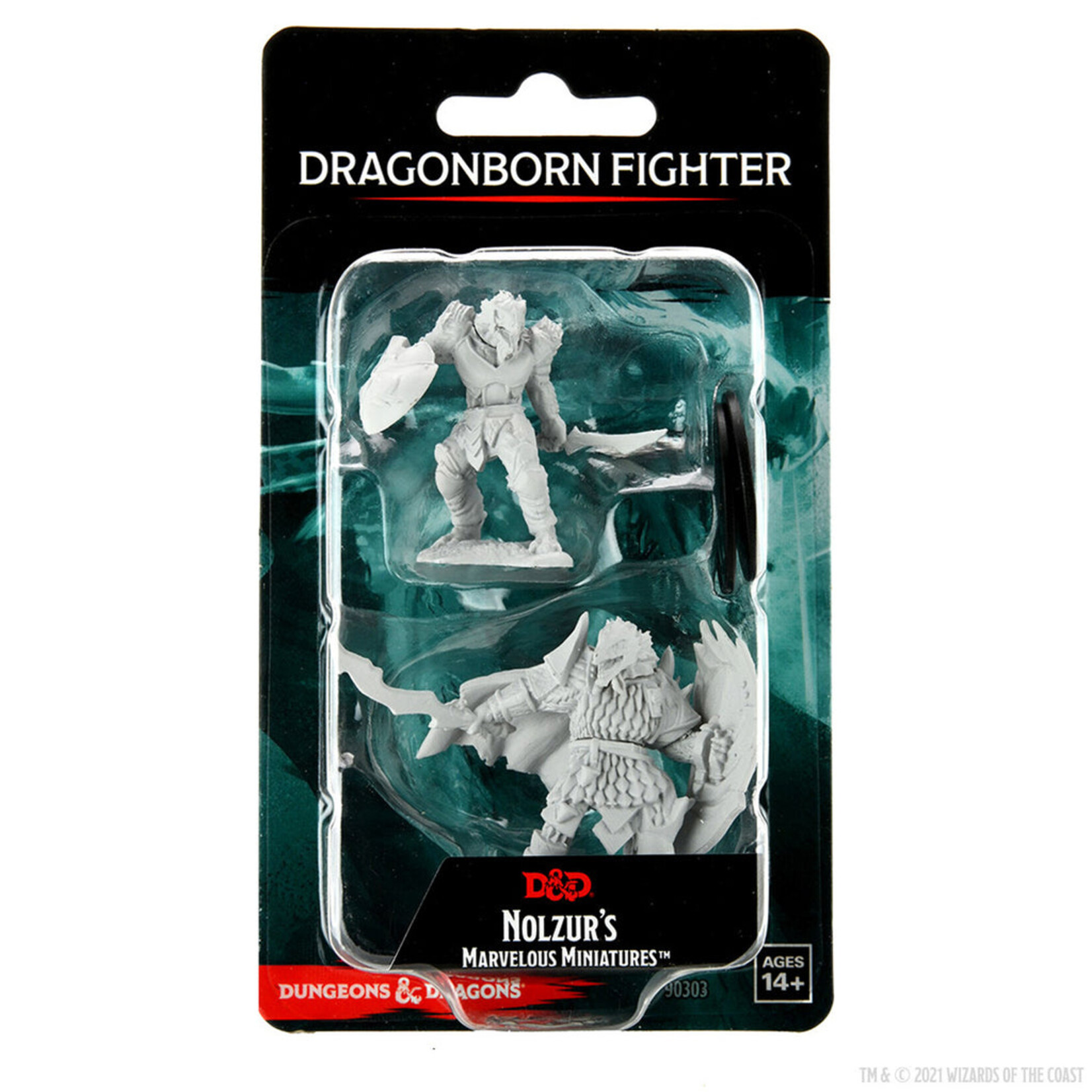 Wizkids D&D Nolzur's Marvelous Miniatures Dragonborn Fighter Male (with Spear)