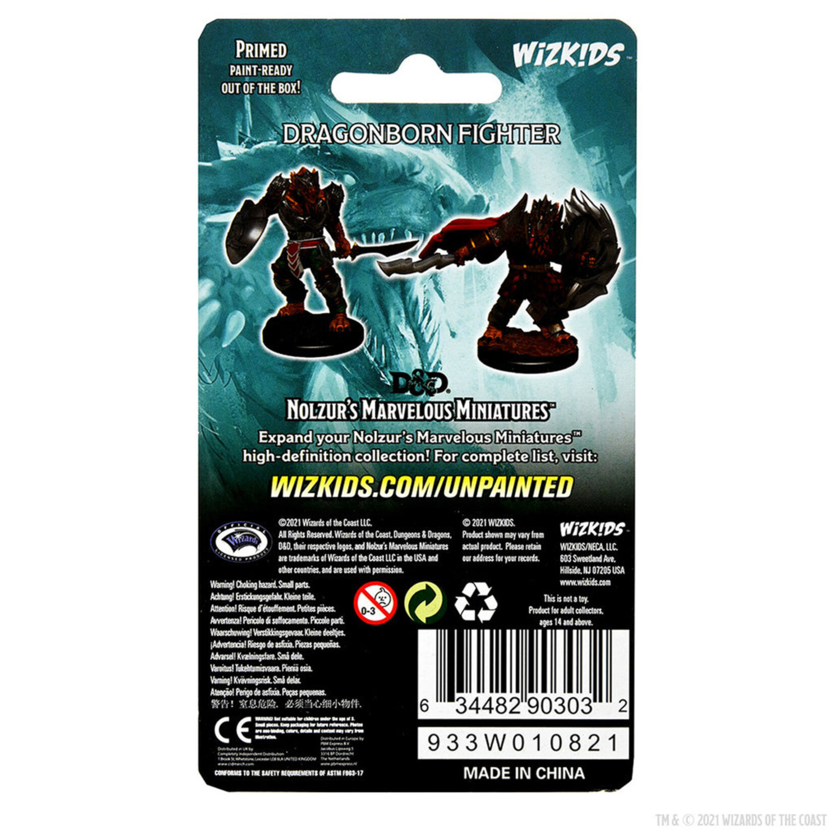 Wizkids D&D Nolzur's Marvelous Miniatures Dragonborn Fighter Male (with Spear)