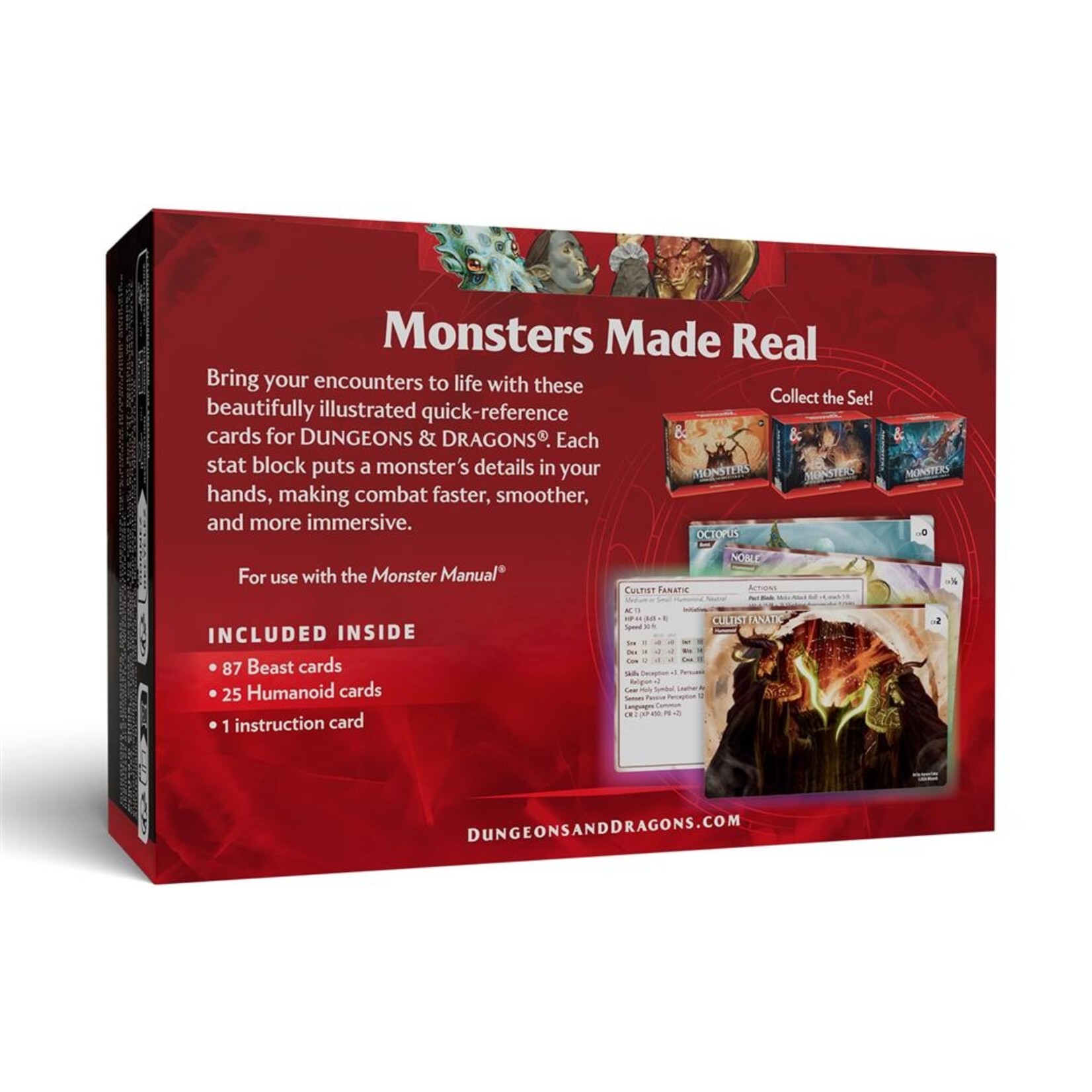 Wizards of the Coast D&D 5e Reference Cards Monsters: Animals and NPCs (EN) (Pre-order)