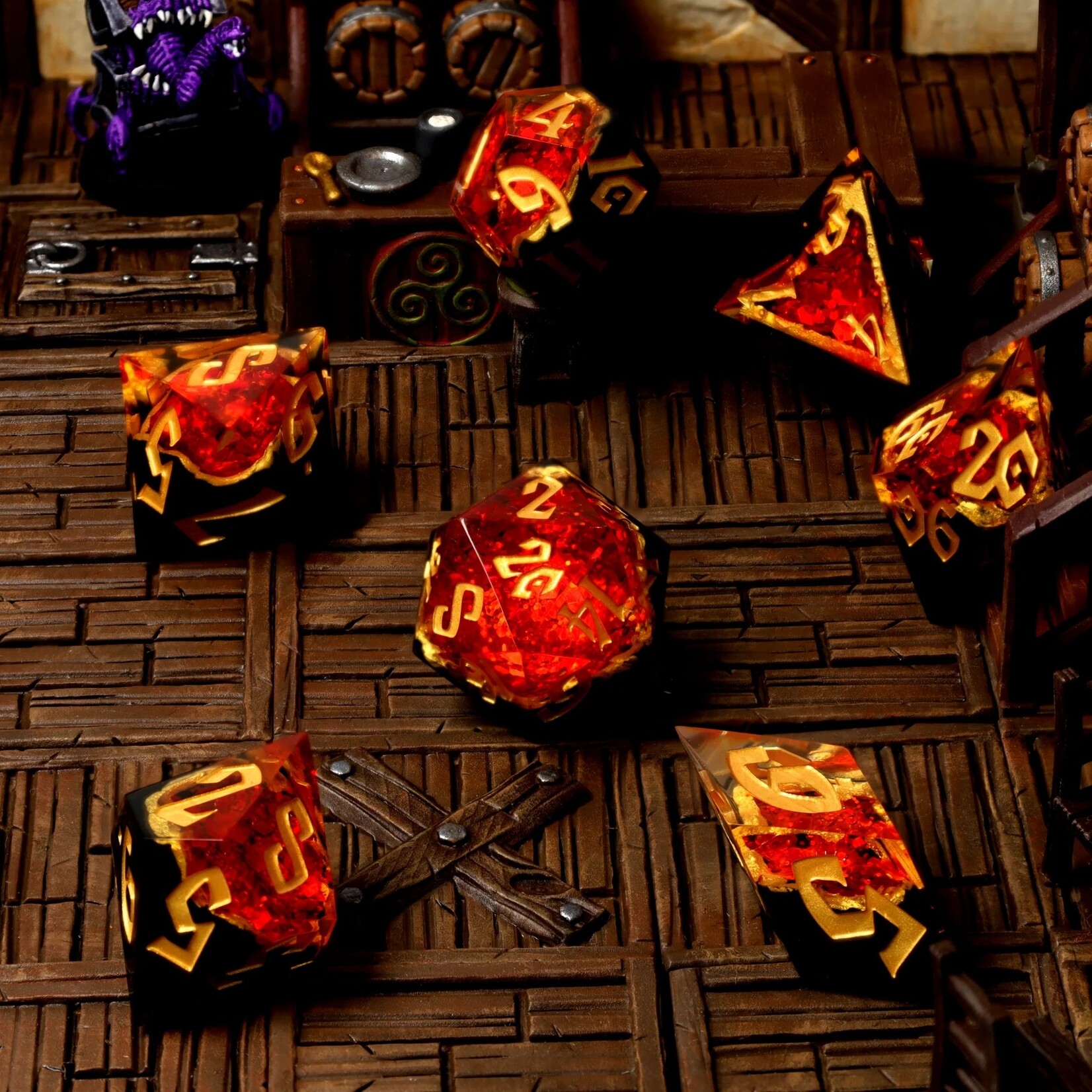 Glass Staff Crit Stones Gemcutter's Ruby Geode