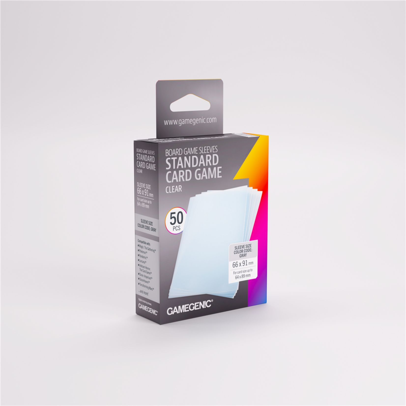 Gamegenic Standard Card Game Clear Sleeves (50)
