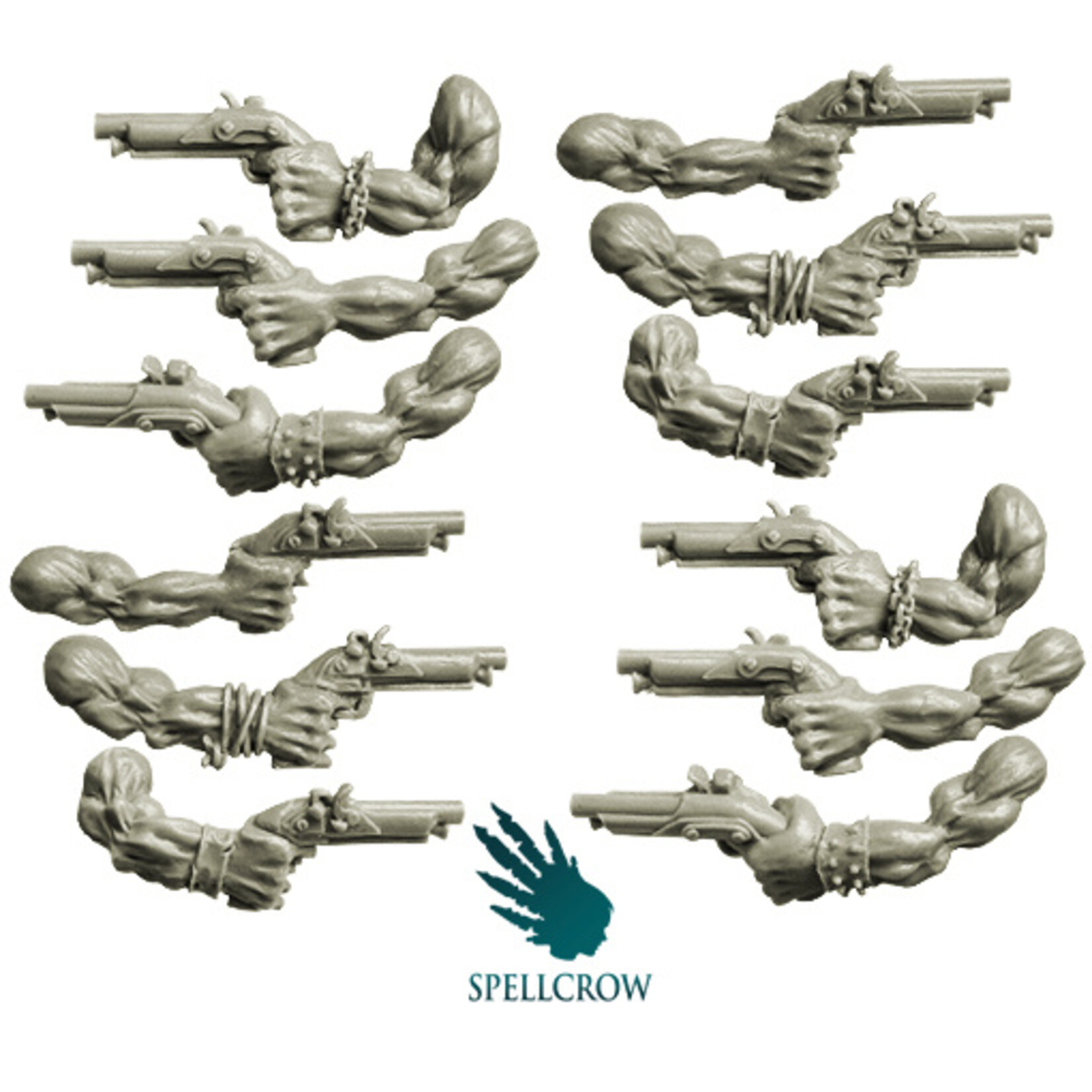 Spellcrow Orcs Freebooters Hands with Guns