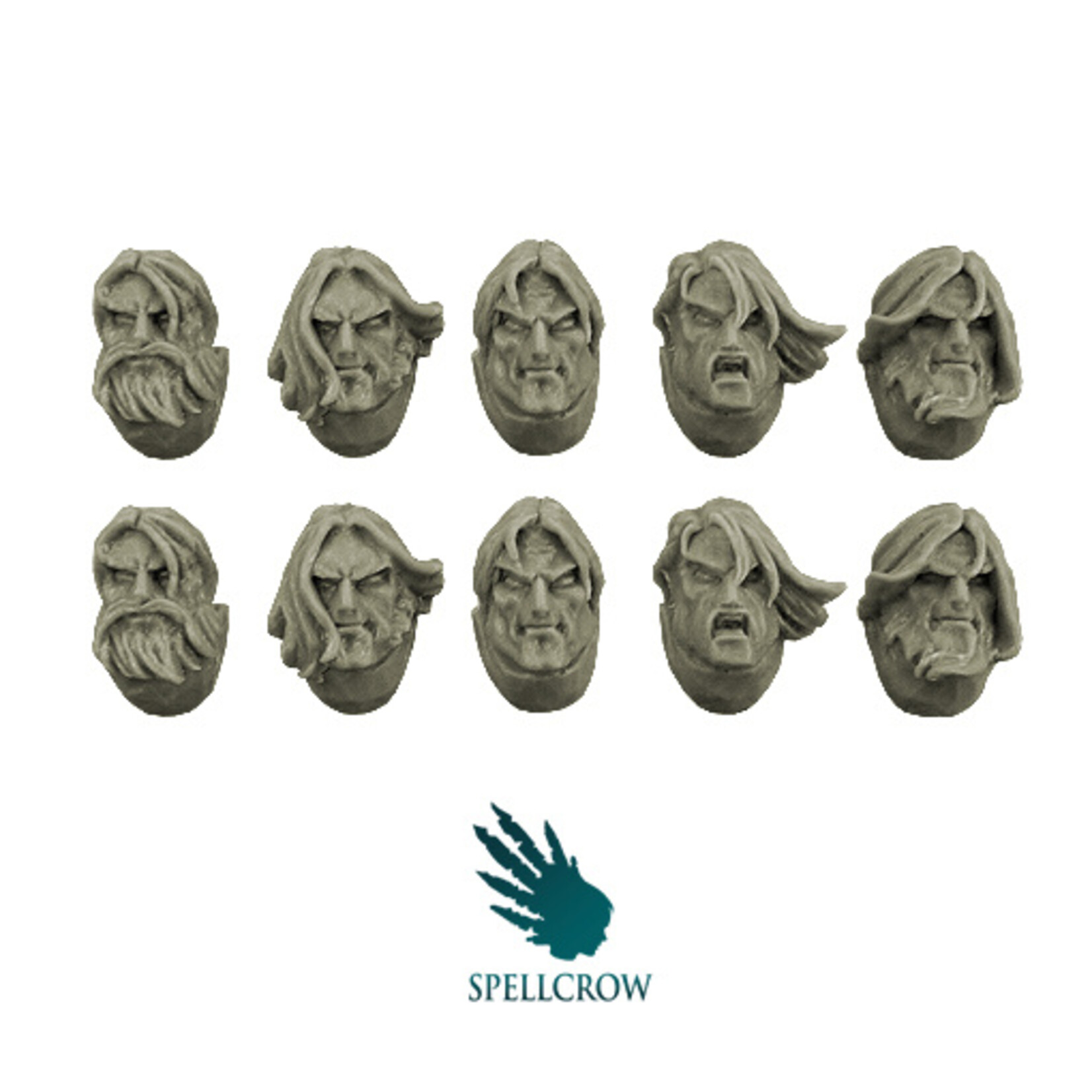Spellcrow Space Knights Heads with Long Hair