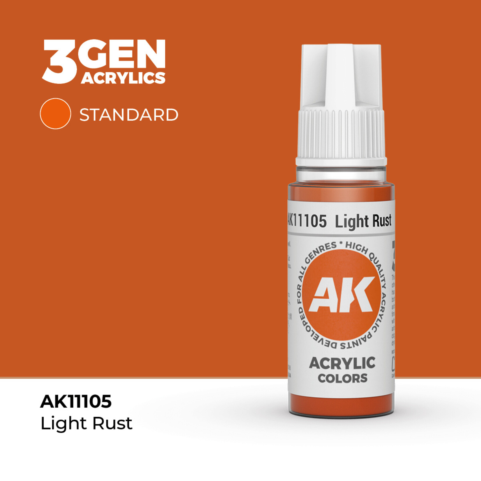 AK Interactive AK 3rd Gen Acrylics: Light Rust (17ml)