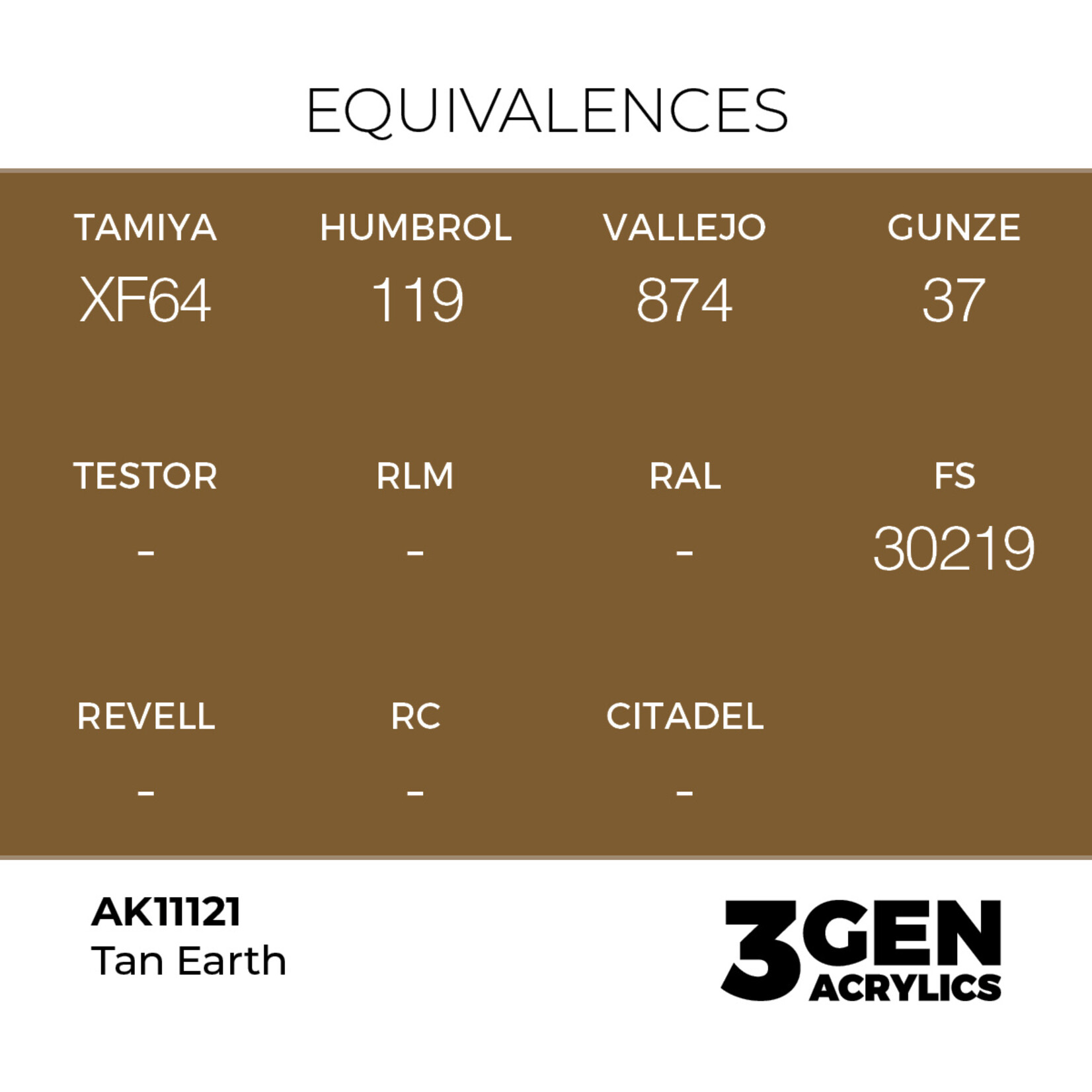 AK Interactive AK 3rd Gen Acrylics: Tan Earth (17ml)