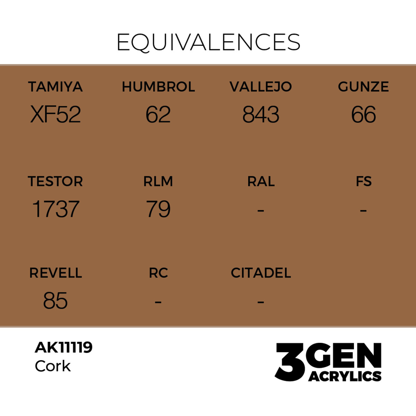AK Interactive AK 3rd Gen Acrylics: Cork (17ml)
