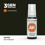 AK Interactive AK 3rd Gen Acrylics: Grim Brown (17ml)