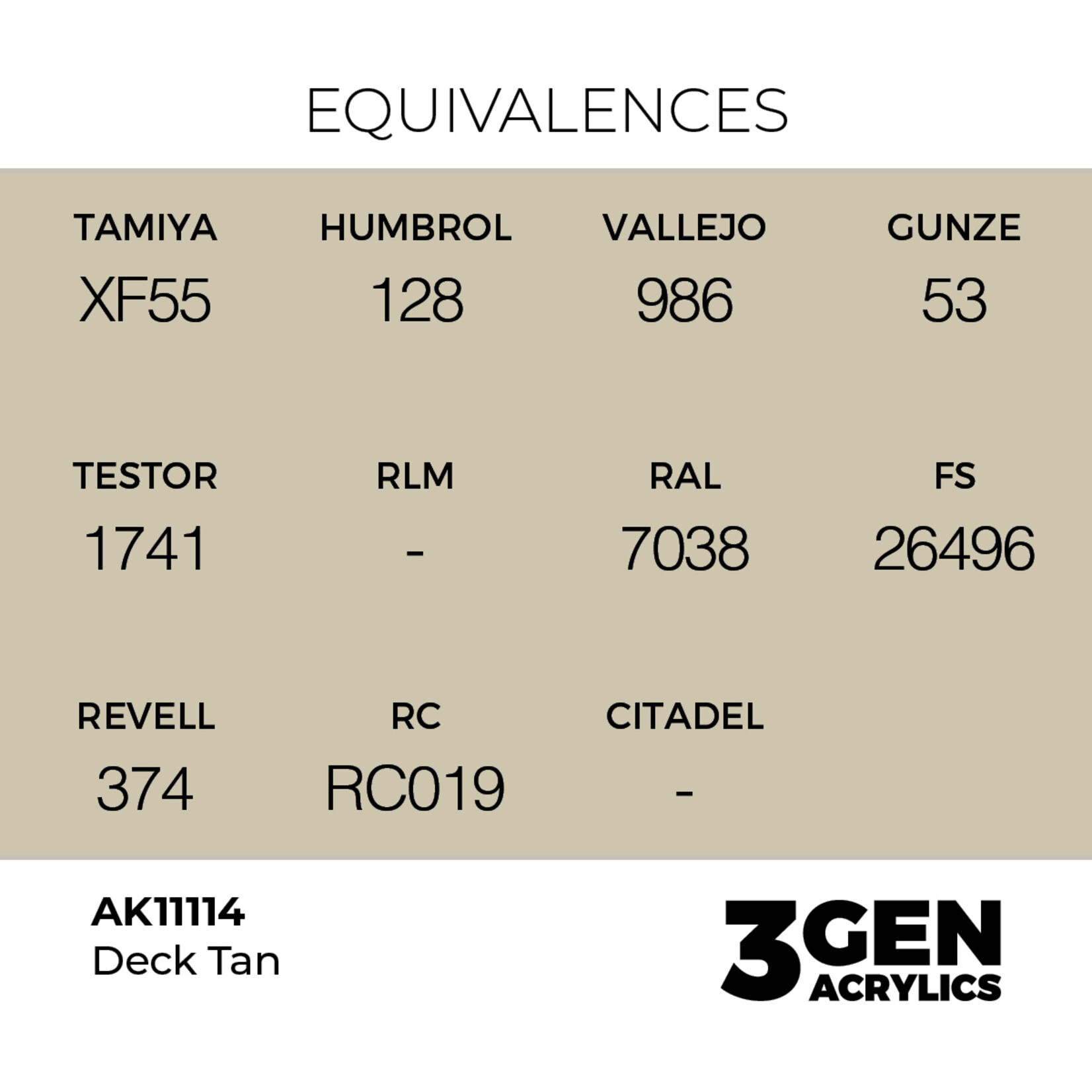AK Interactive AK 3rd Gen Acrylics: Deck Tan (17ml)