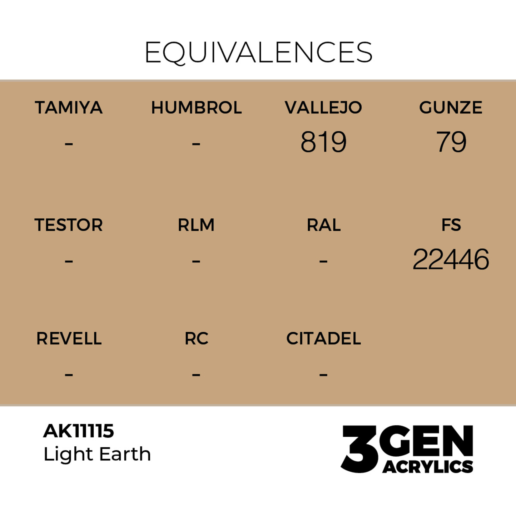 AK Interactive AK 3rd Gen Acrylics: Light Earth (17ml)