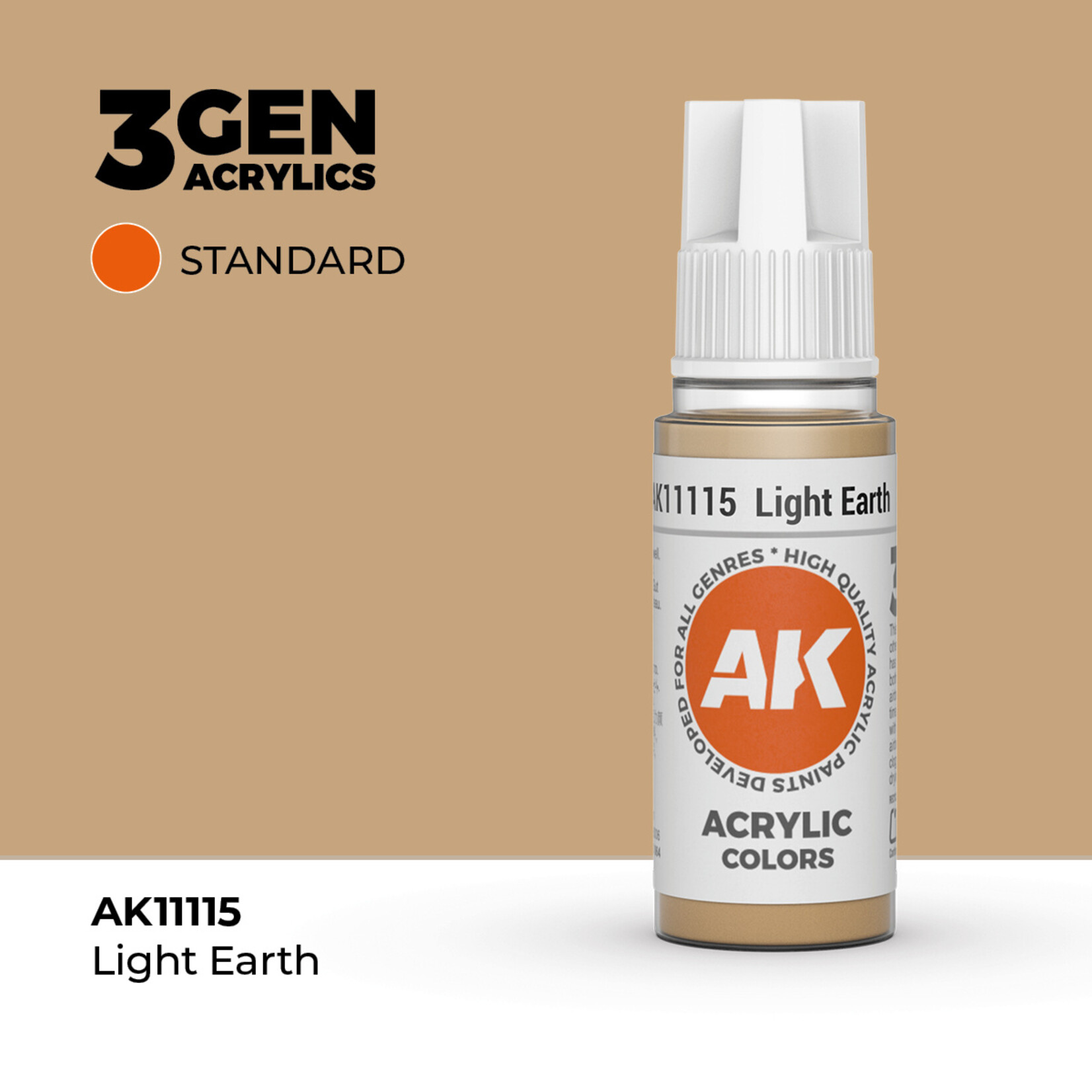 AK Interactive AK 3rd Gen Acrylics: Light Earth (17ml)