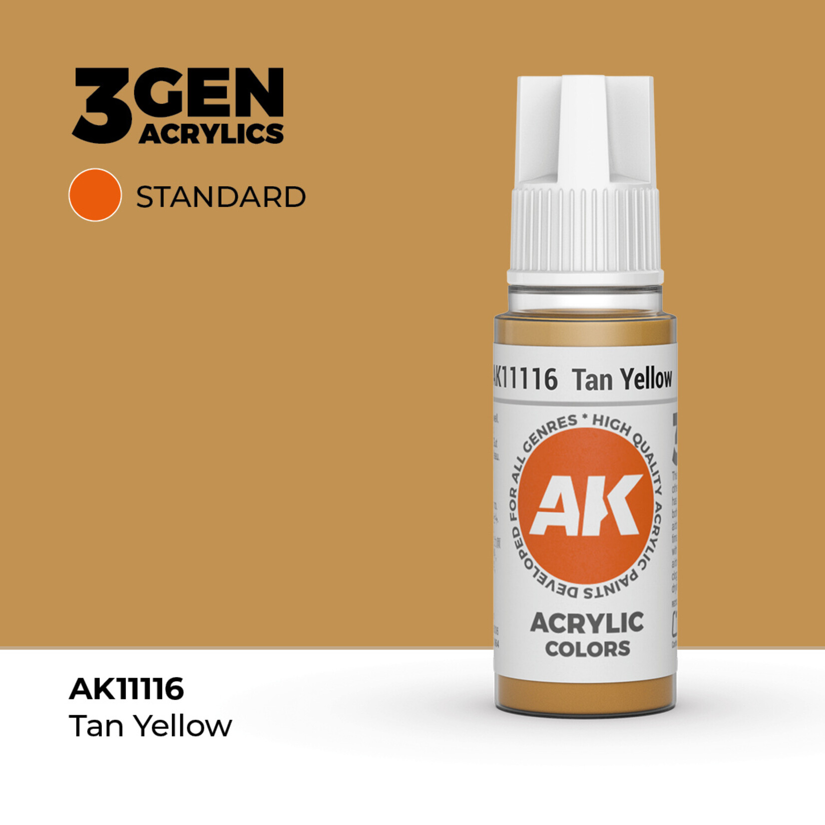 AK Interactive AK 3rd Gen Acrylics: Tan Yellow (17ml)