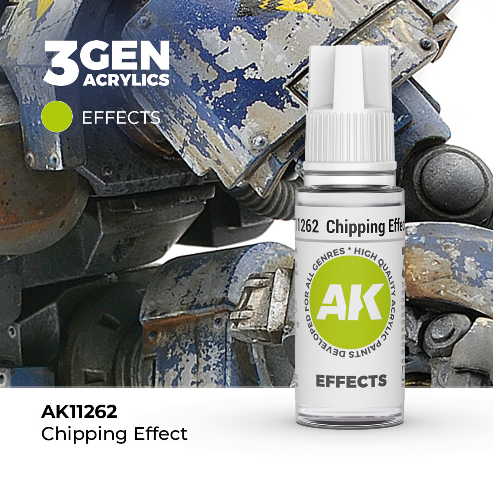 AK Interactive AK 3rd Gen Acrylics: Chipping Effect (17ml)