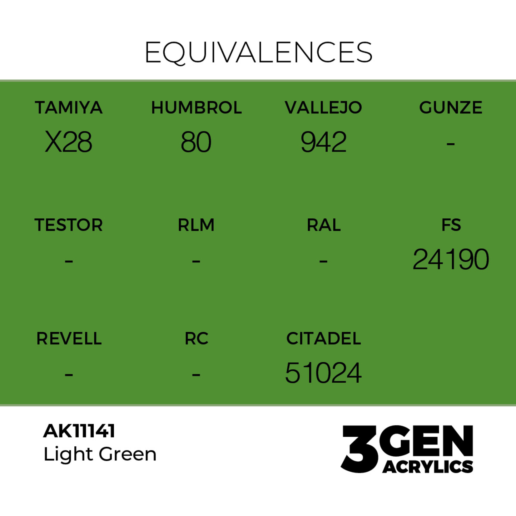 AK Interactive AK 3rd Gen Acrylics: Light Green (17ml)