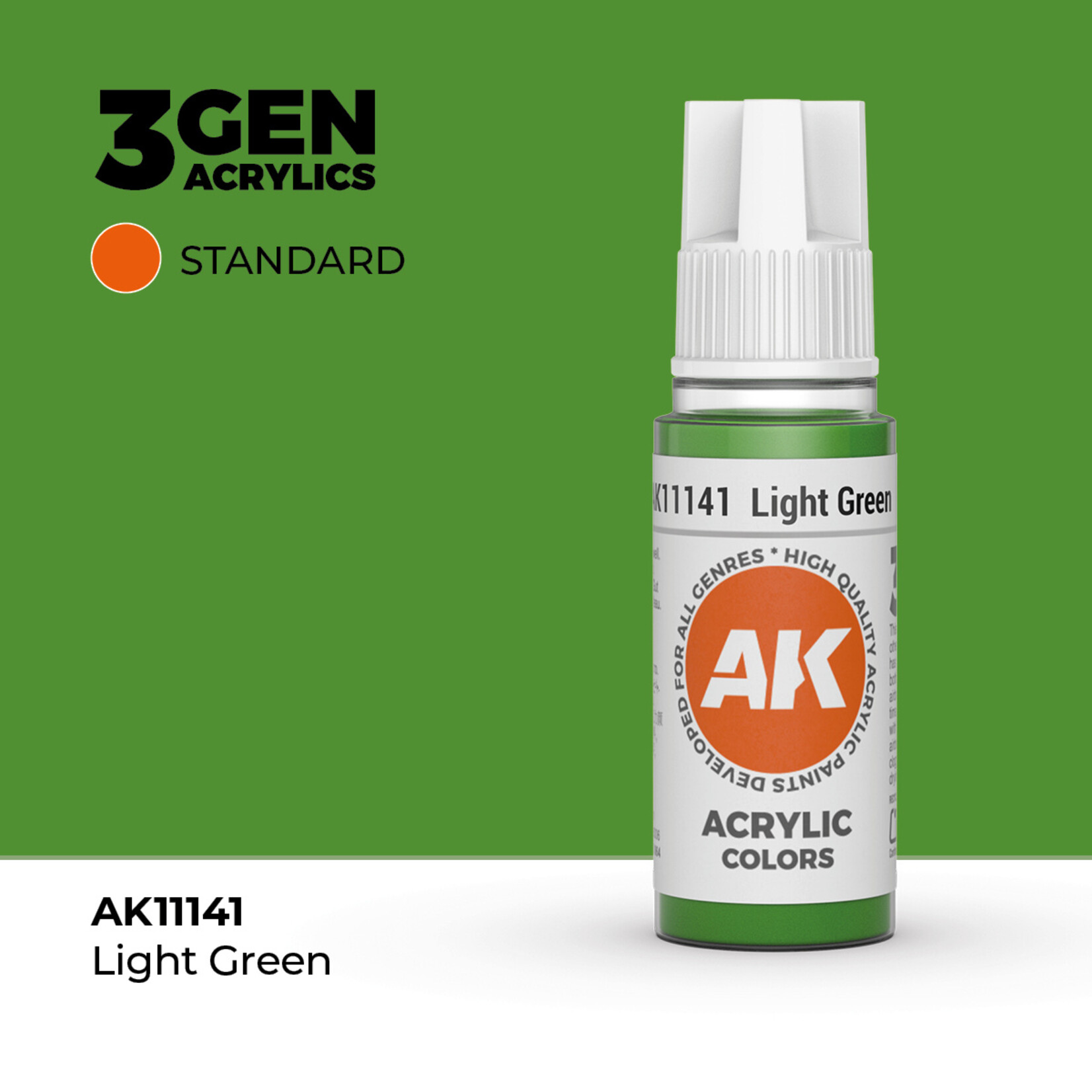 AK Interactive AK 3rd Gen Acrylics: Light Green (17ml)