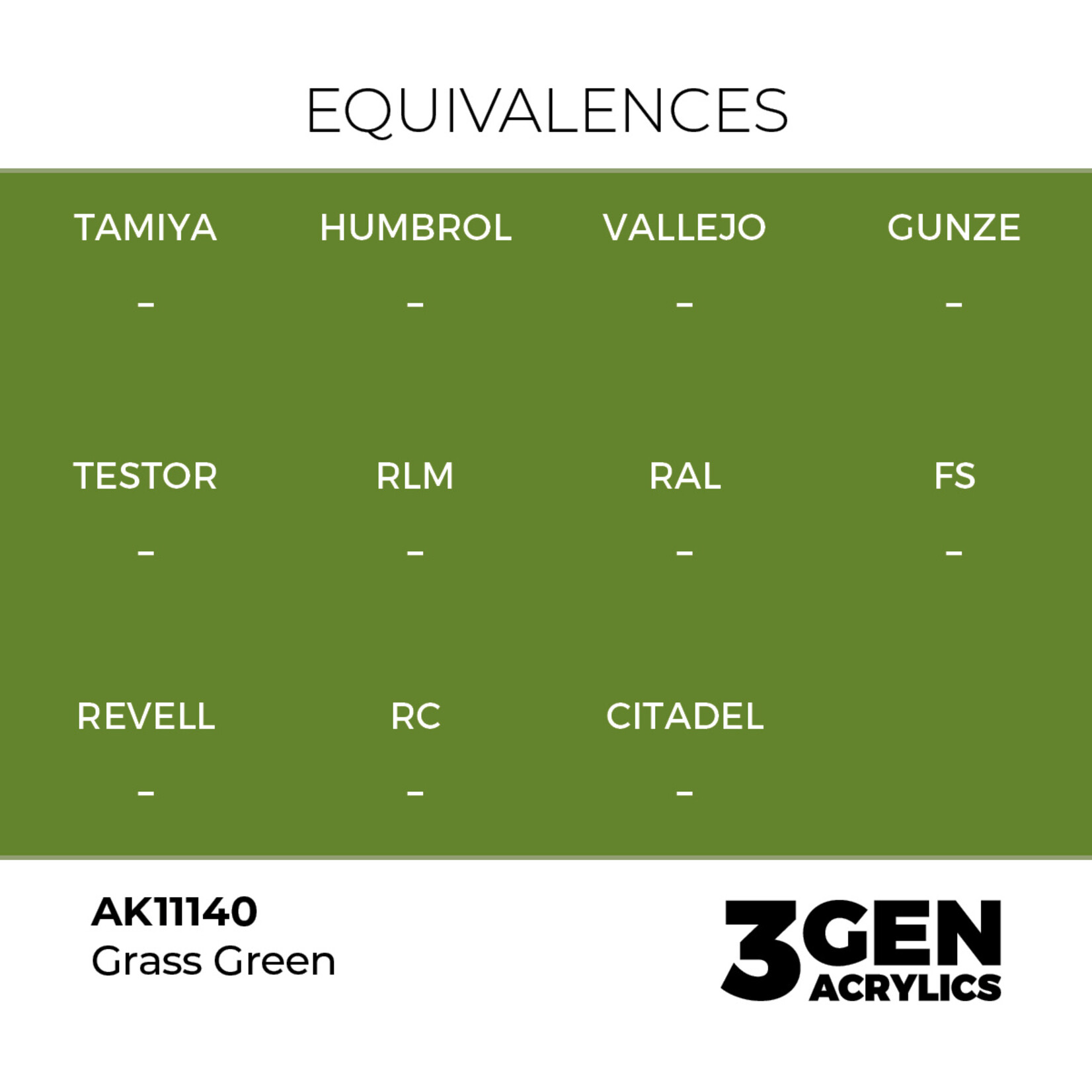 AK Interactive AK 3rd Gen Acrylics: Grass Green (17ml)