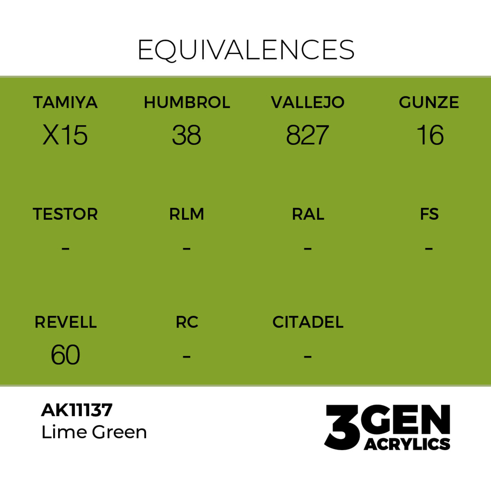 AK Interactive AK 3rd Gen Acrylics: Lime Green (17ml)