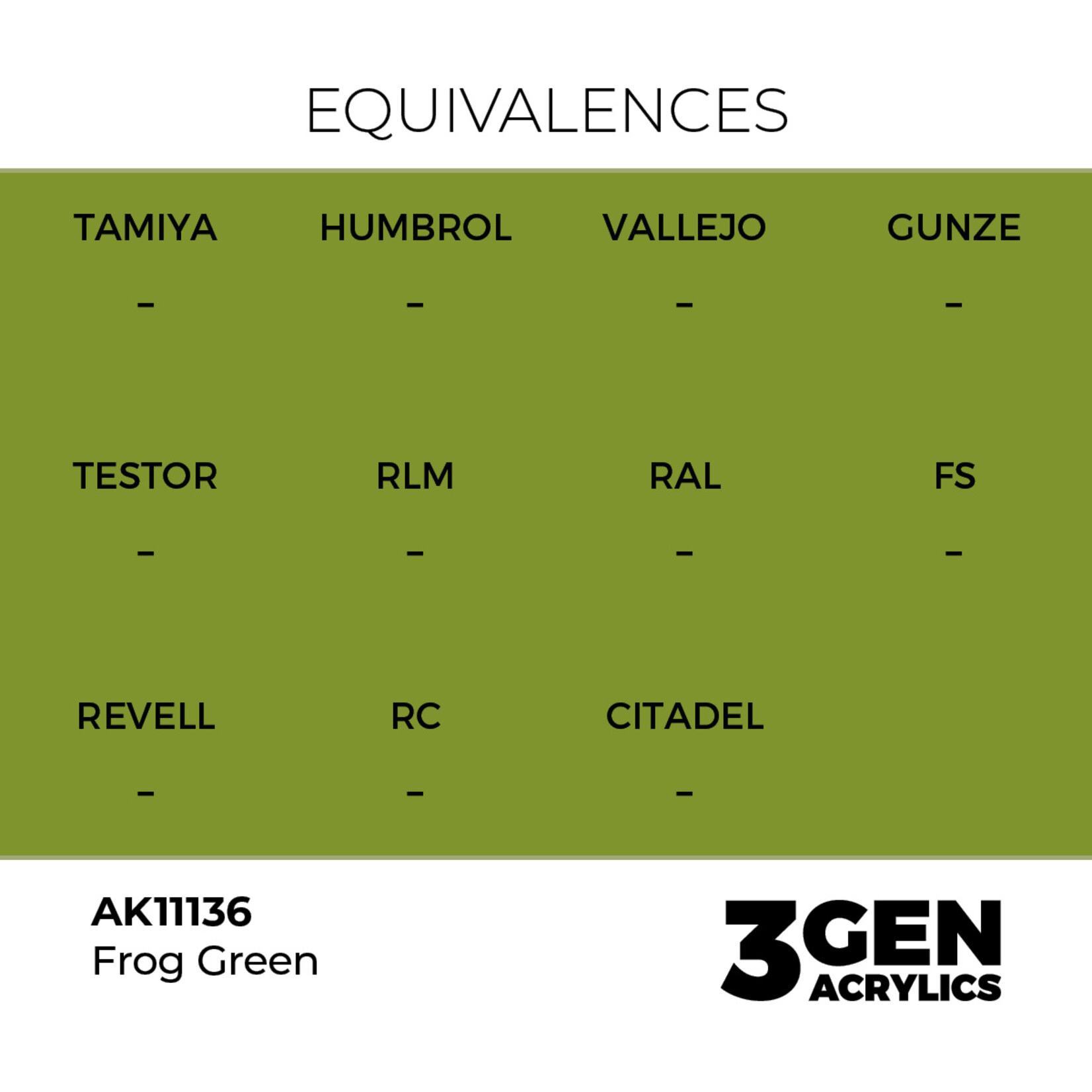 AK Interactive AK 3rd Gen Acrylics: Frog Green (17ml)