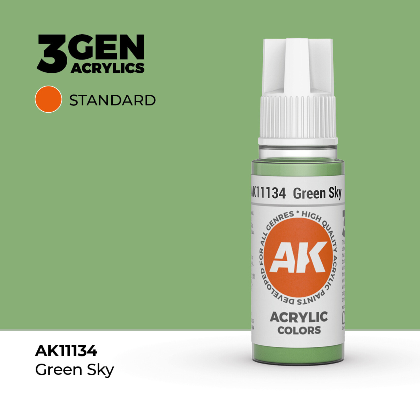 AK Interactive AK 3rd Gen Acrylics: Green Sky (17ml)