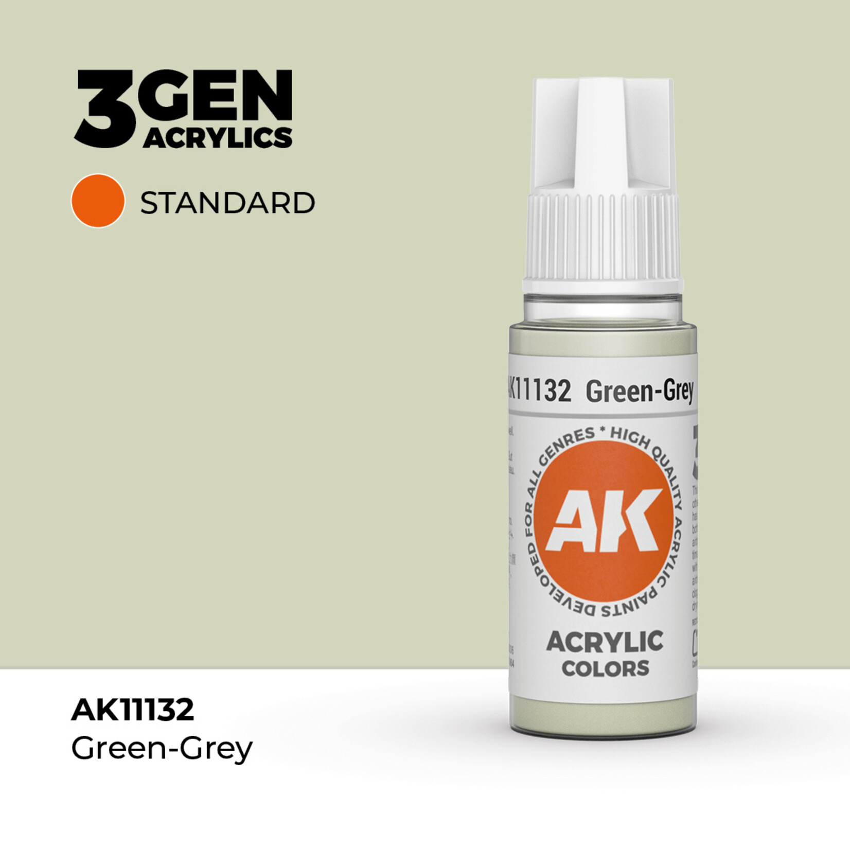 AK Interactive AK 3rd Gen Acrylics: Green-Grey (17ml)
