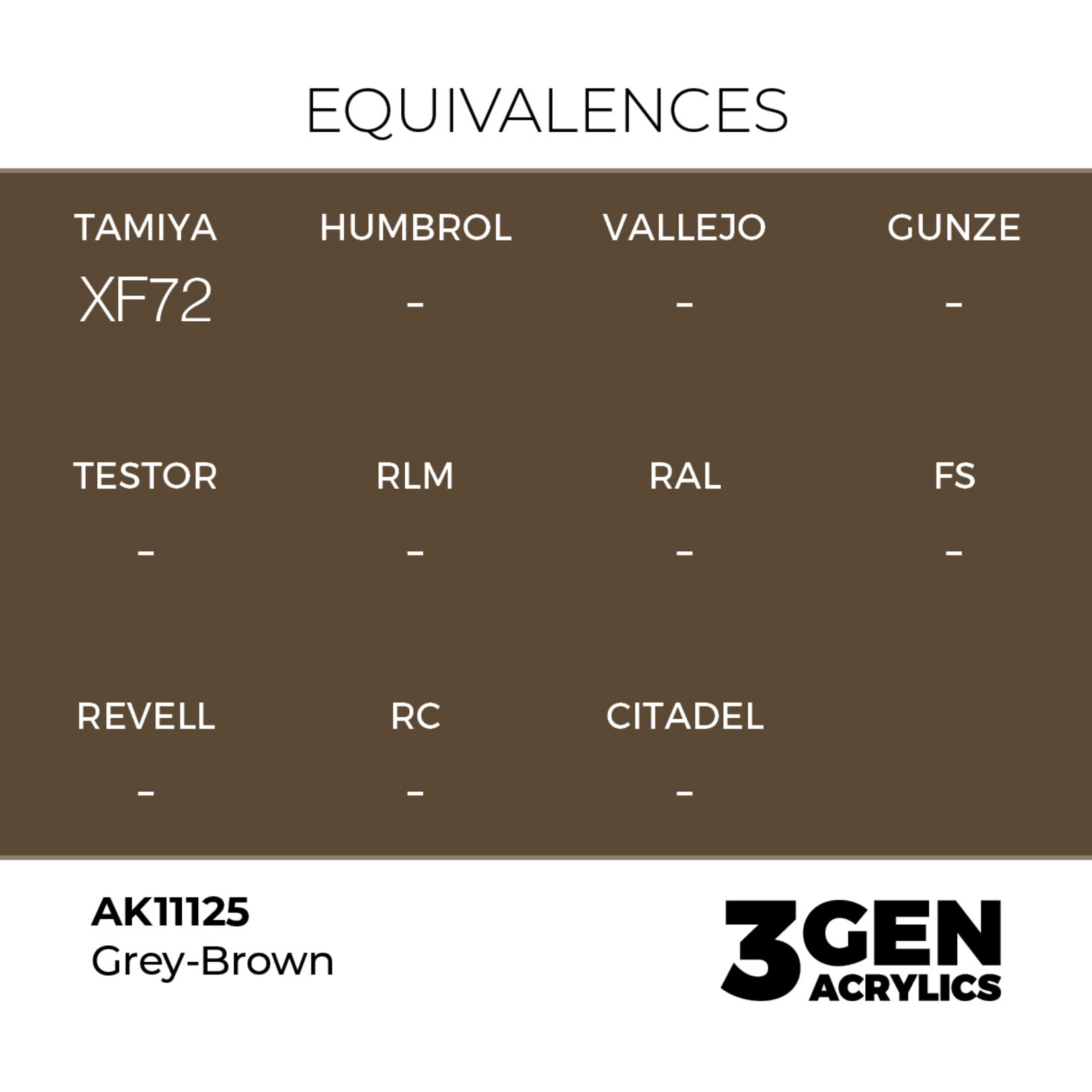 AK Interactive AK 3rd Gen Acrylics: Grey-Brown (17ml)