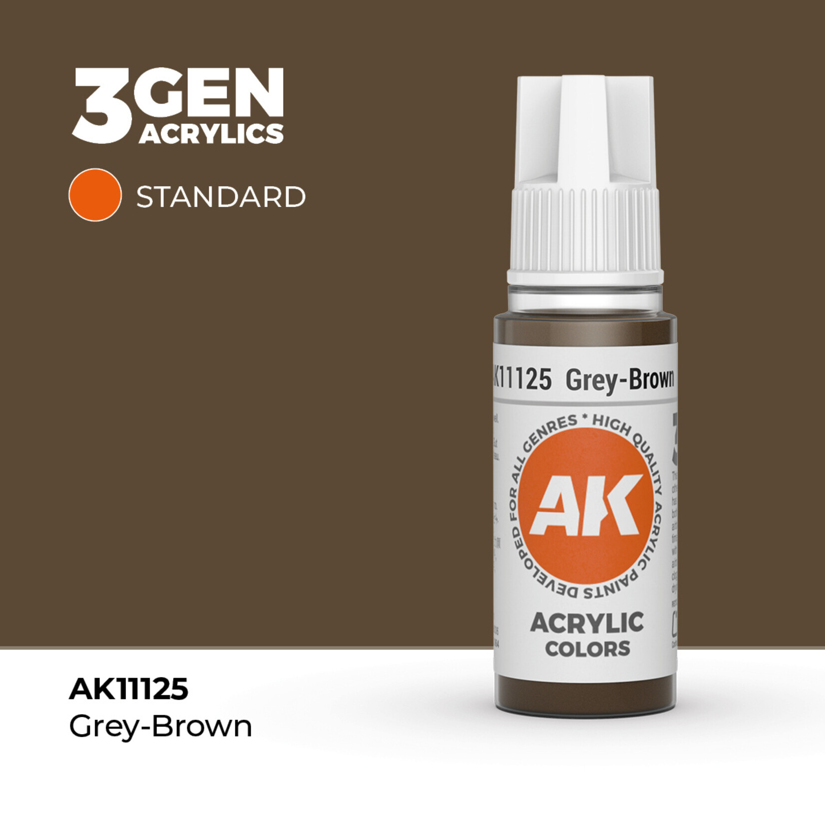 AK Interactive AK 3rd Gen Acrylics: Grey-Brown (17ml)