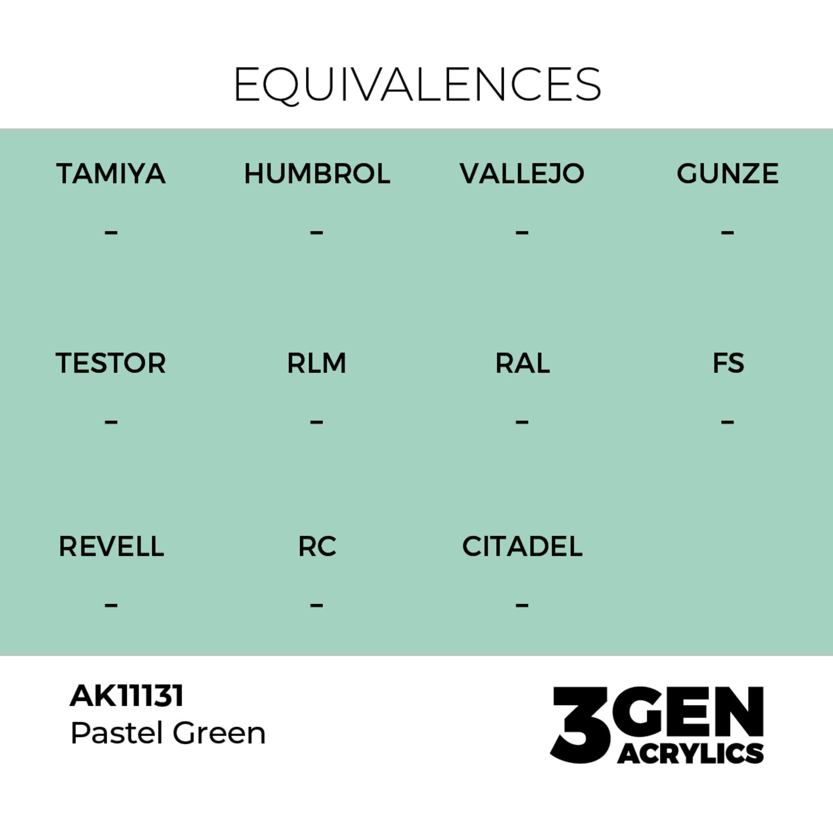 AK Interactive AK 3rd Gen Acrylics: Pastel Green (17ml)