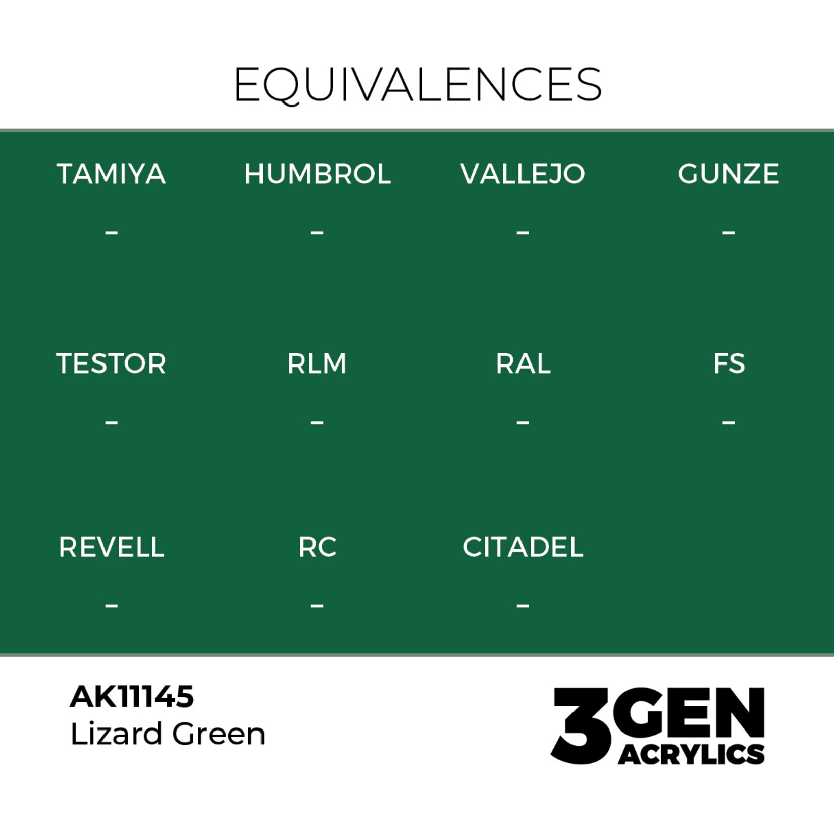 AK Interactive AK 3rd Gen Acrylics: Lizard Green (17ml)