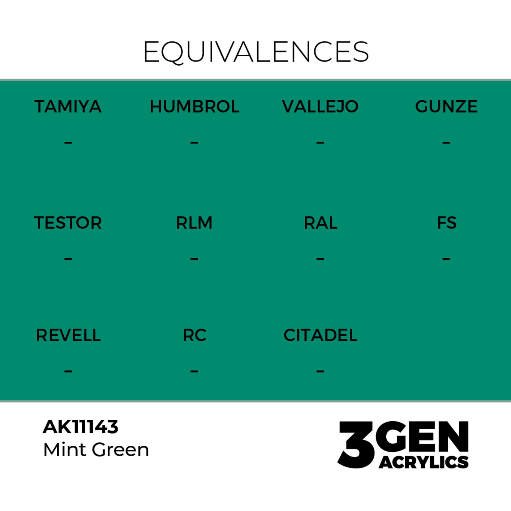 AK Interactive AK 3rd Gen Acrylics: Mint Green (17ml)