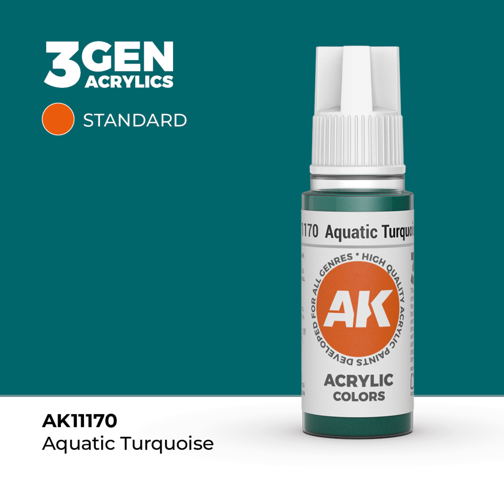 AK Interactive AK 3rd Gen Acrylics: Aquatic Turquoise (17ml)