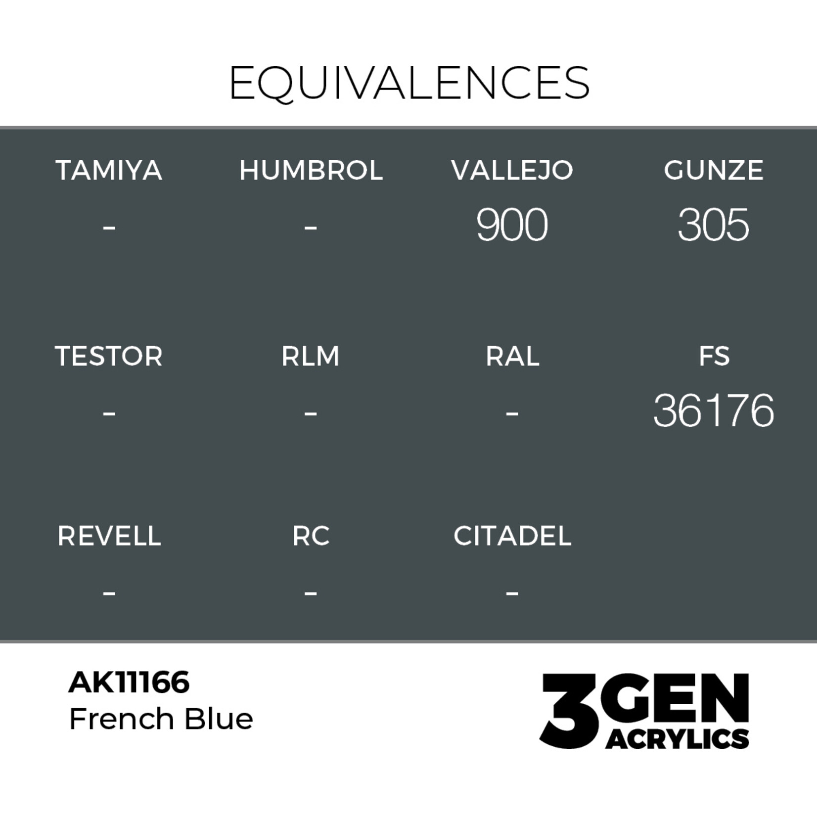 AK Interactive AK 3rd Gen Acrylics: French Blue (17ml)