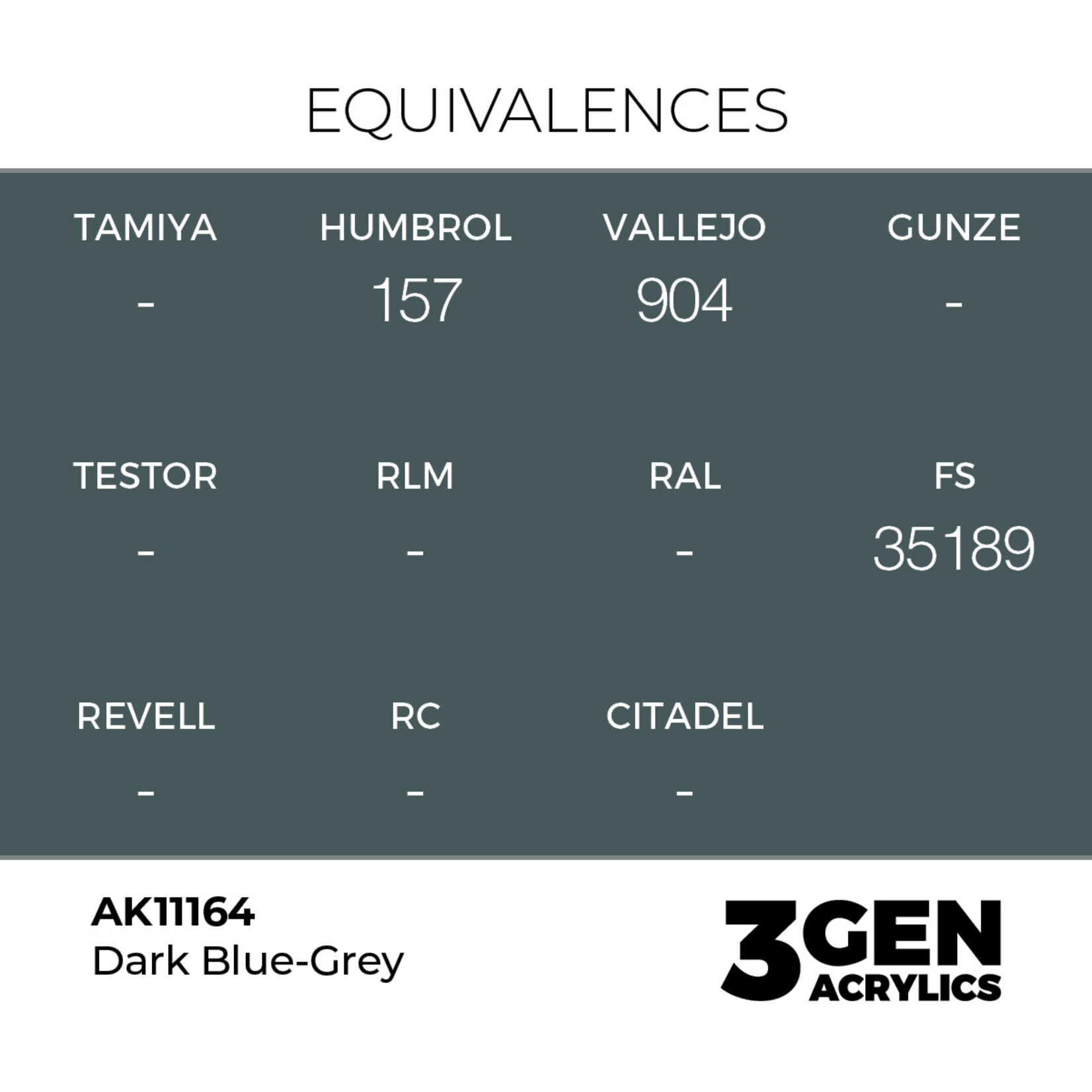 AK Interactive AK 3rd Gen Acrylics: Dark Blue-Grey (17ml)