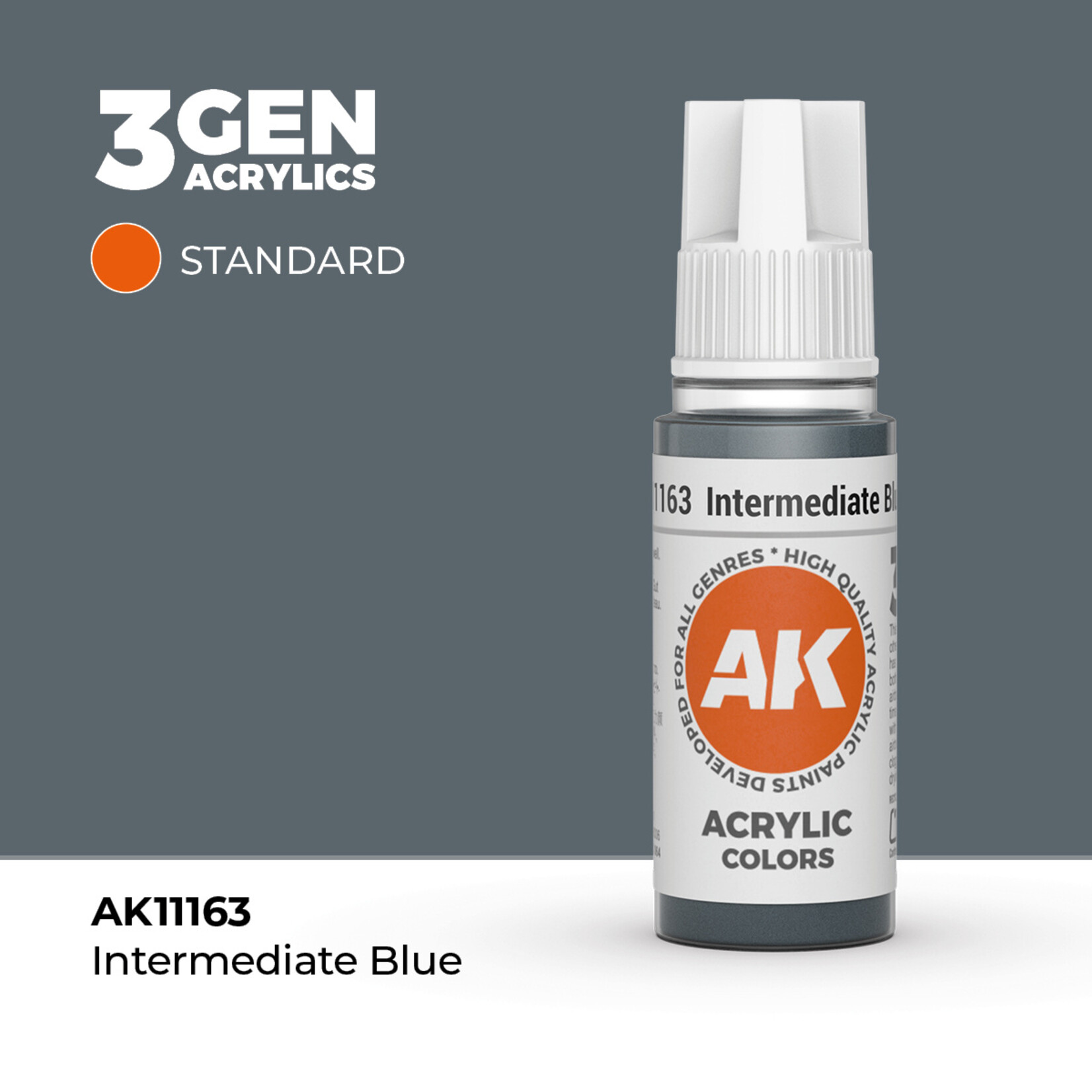 AK Interactive AK 3rd Gen Acrylics: Intermediate Blue (17ml)