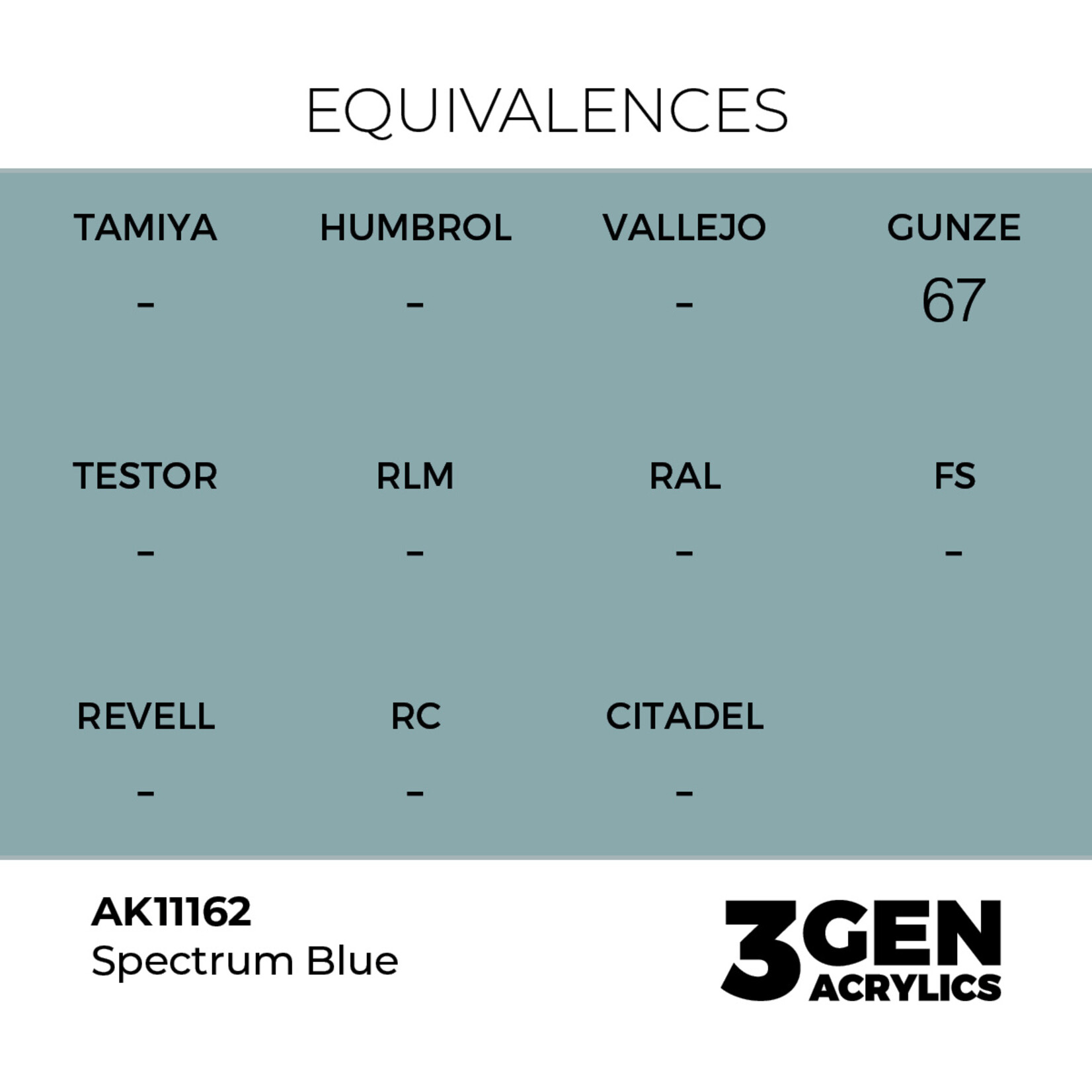 AK Interactive AK 3rd Gen Acrylics: Spectrum Blue (17ml)