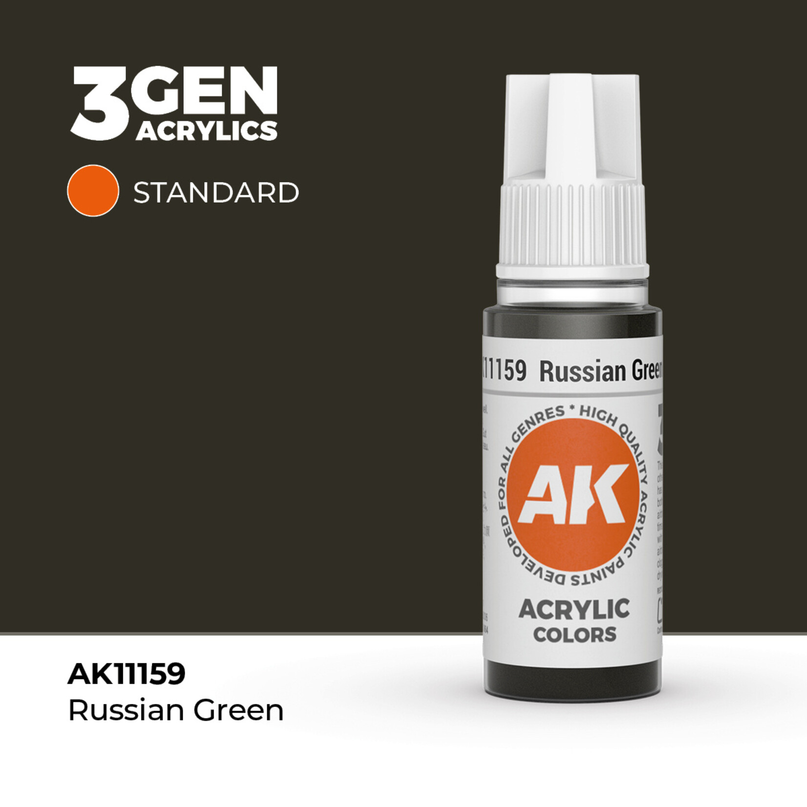 AK Interactive AK 3rd Gen Acrylics: Russian Green (17ml)