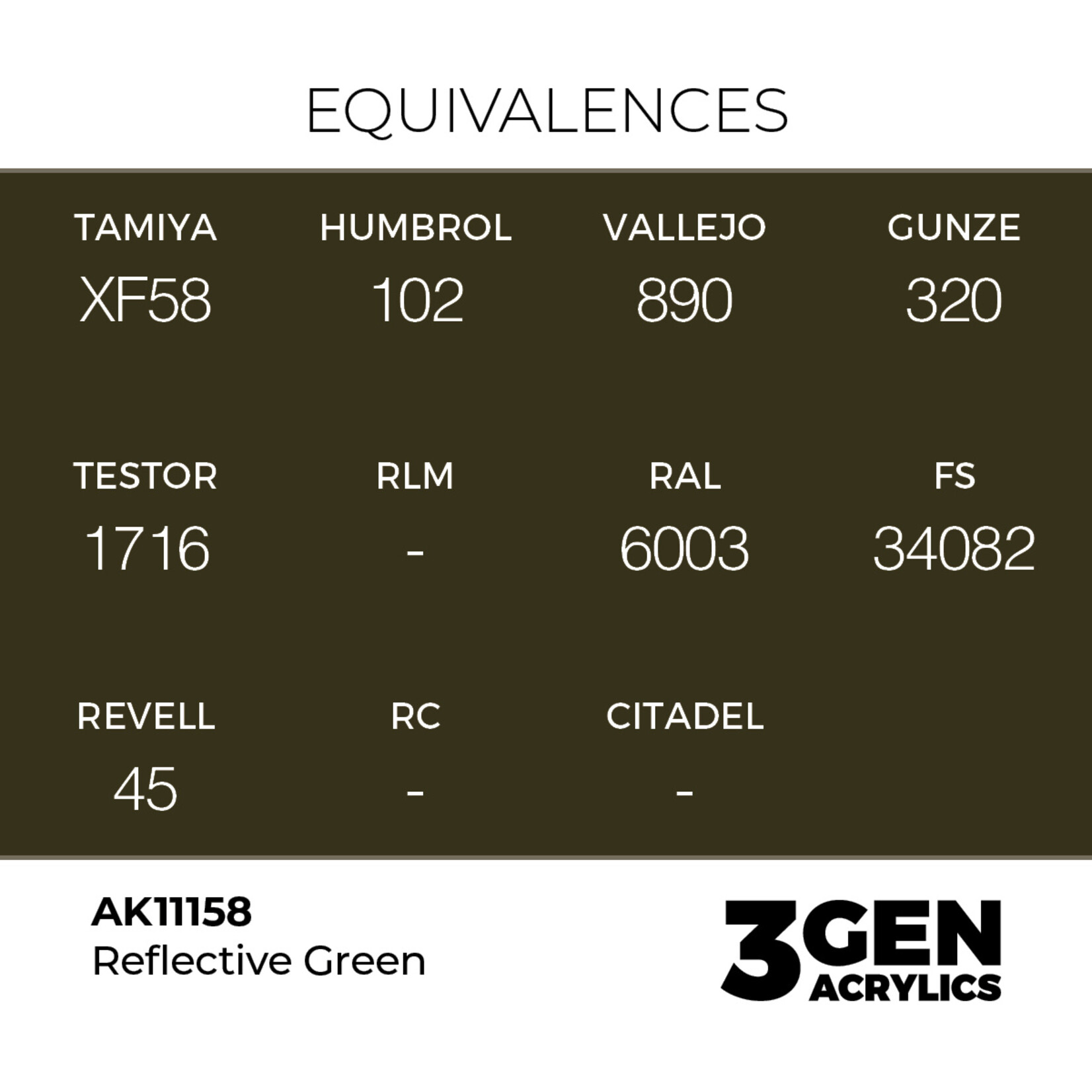 AK Interactive AK 3rd Gen Acrylics: Reflective Green (17ml)