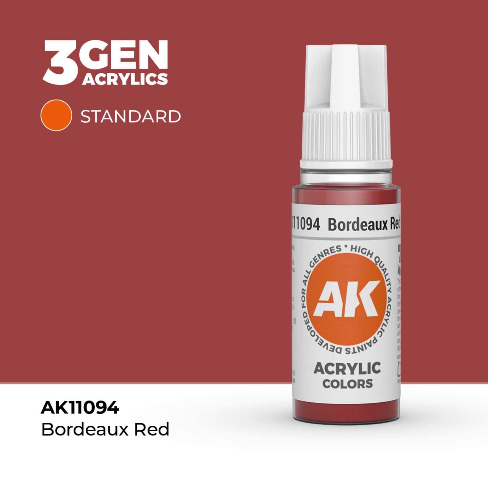 AK Interactive AK 3rd Gen Acrylics: Bordeaux Red (17ml)