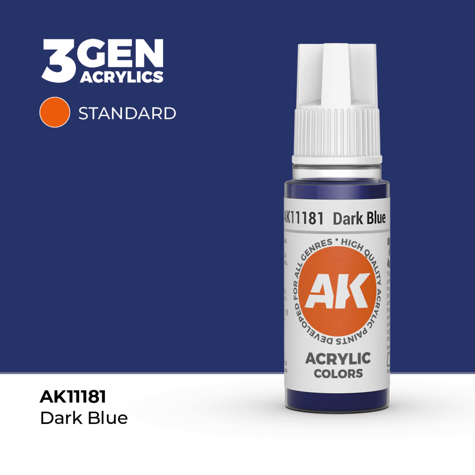 AK Interactive AK 3rd Gen Acrylics: Dark Blue (17ml)