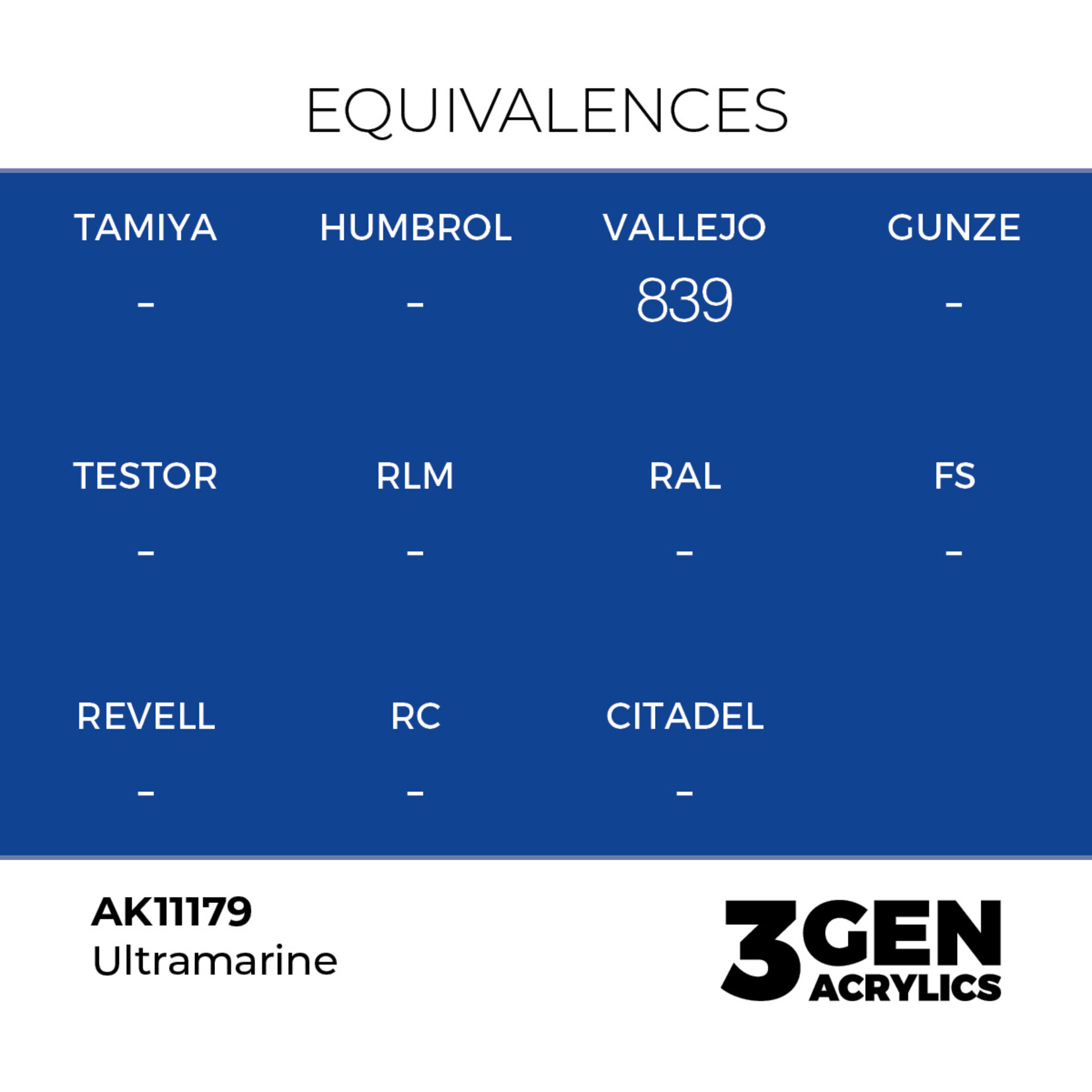AK Interactive AK 3rd Gen Acrylics: Ultramarine (17ml)