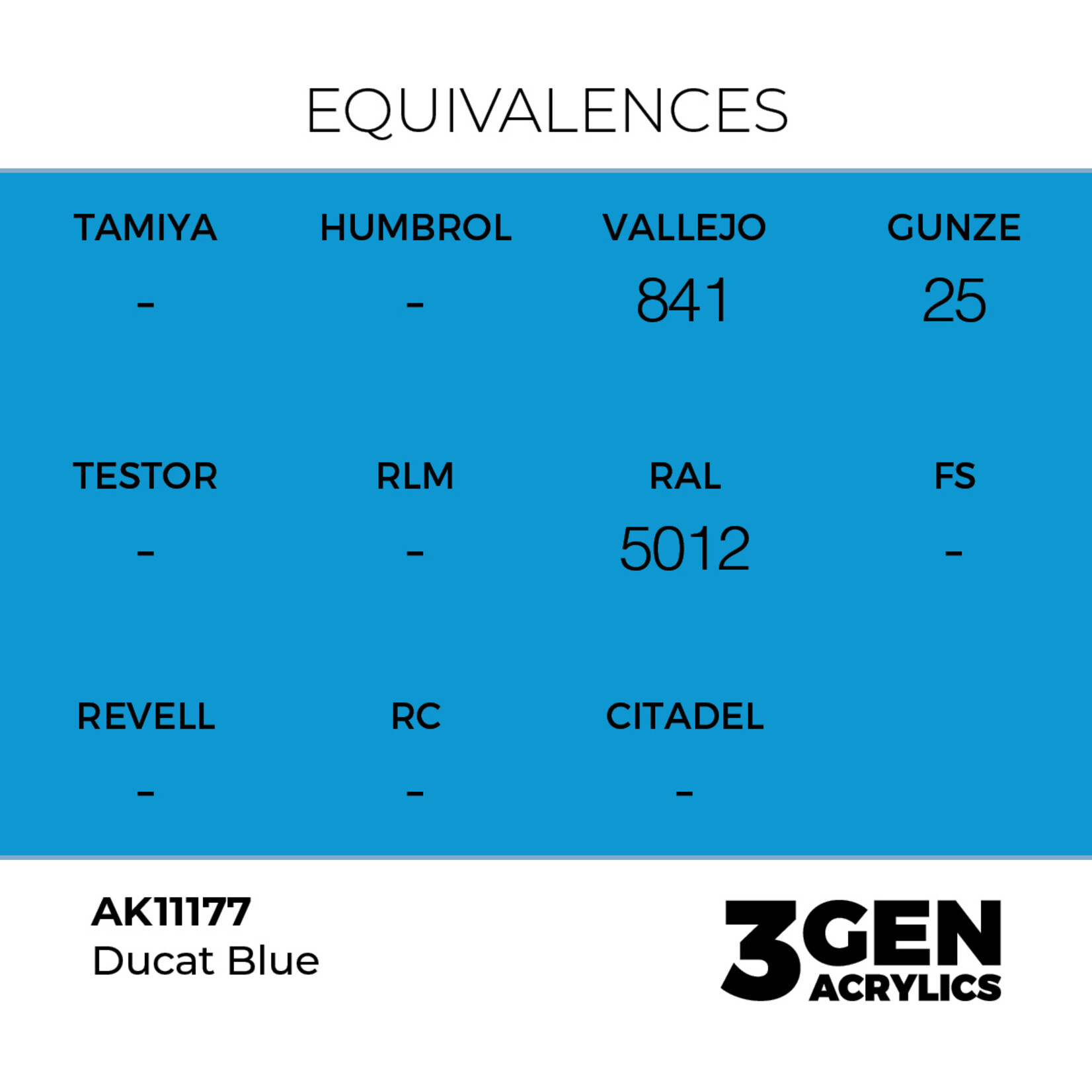 AK Interactive AK 3rd Gen Acrylics: Ducat Blue (17ml)