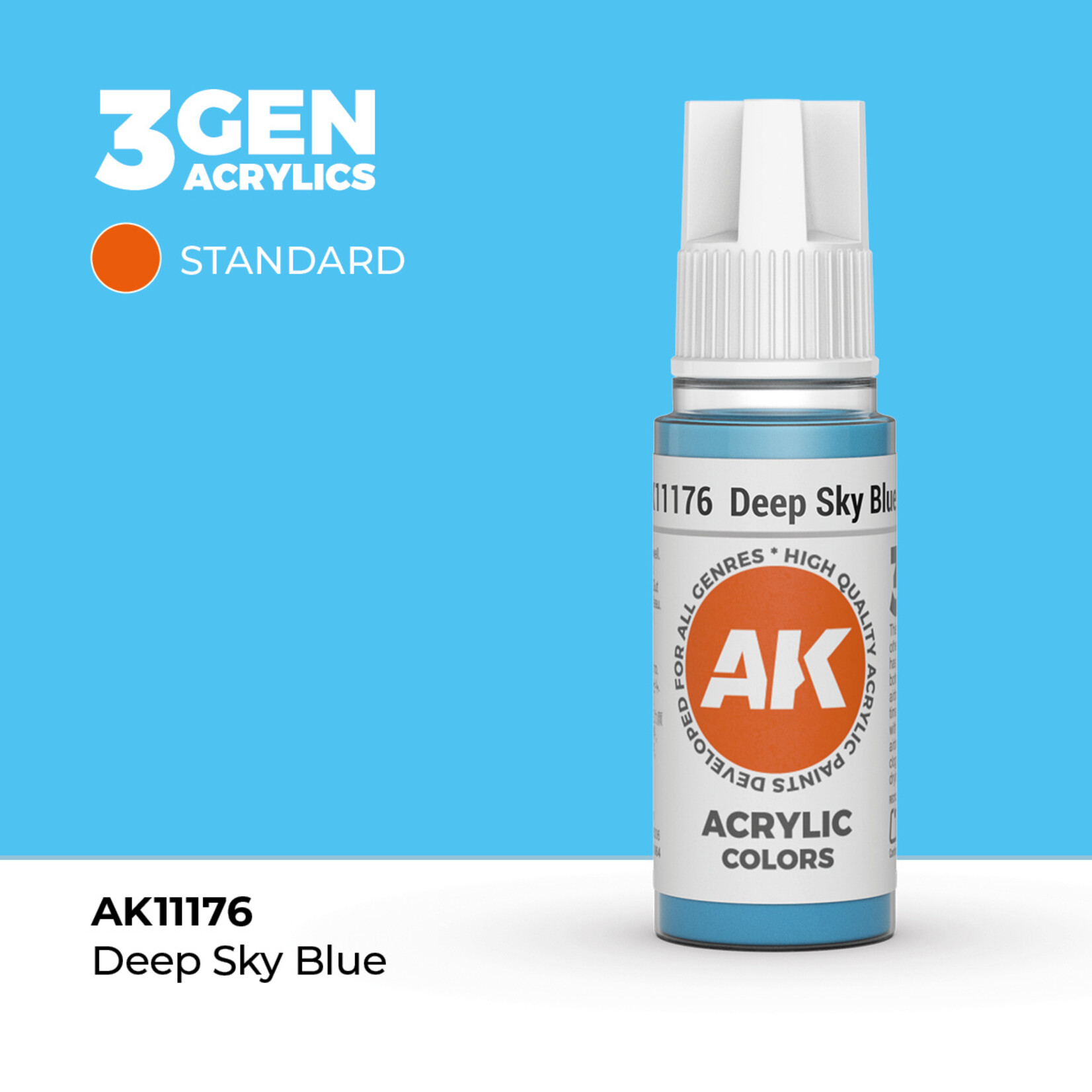 AK Interactive AK 3rd Gen Acrylics: Deep Sky Blue (17ml)