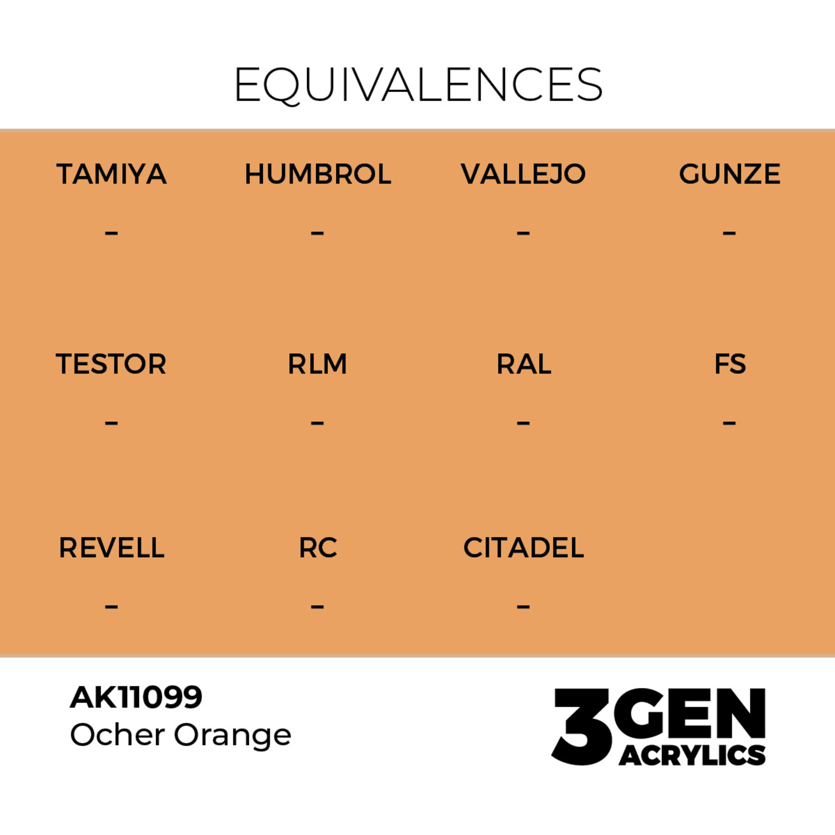 AK Interactive AK 3rd Gen Acrylics: Ocher Orange (17ml)