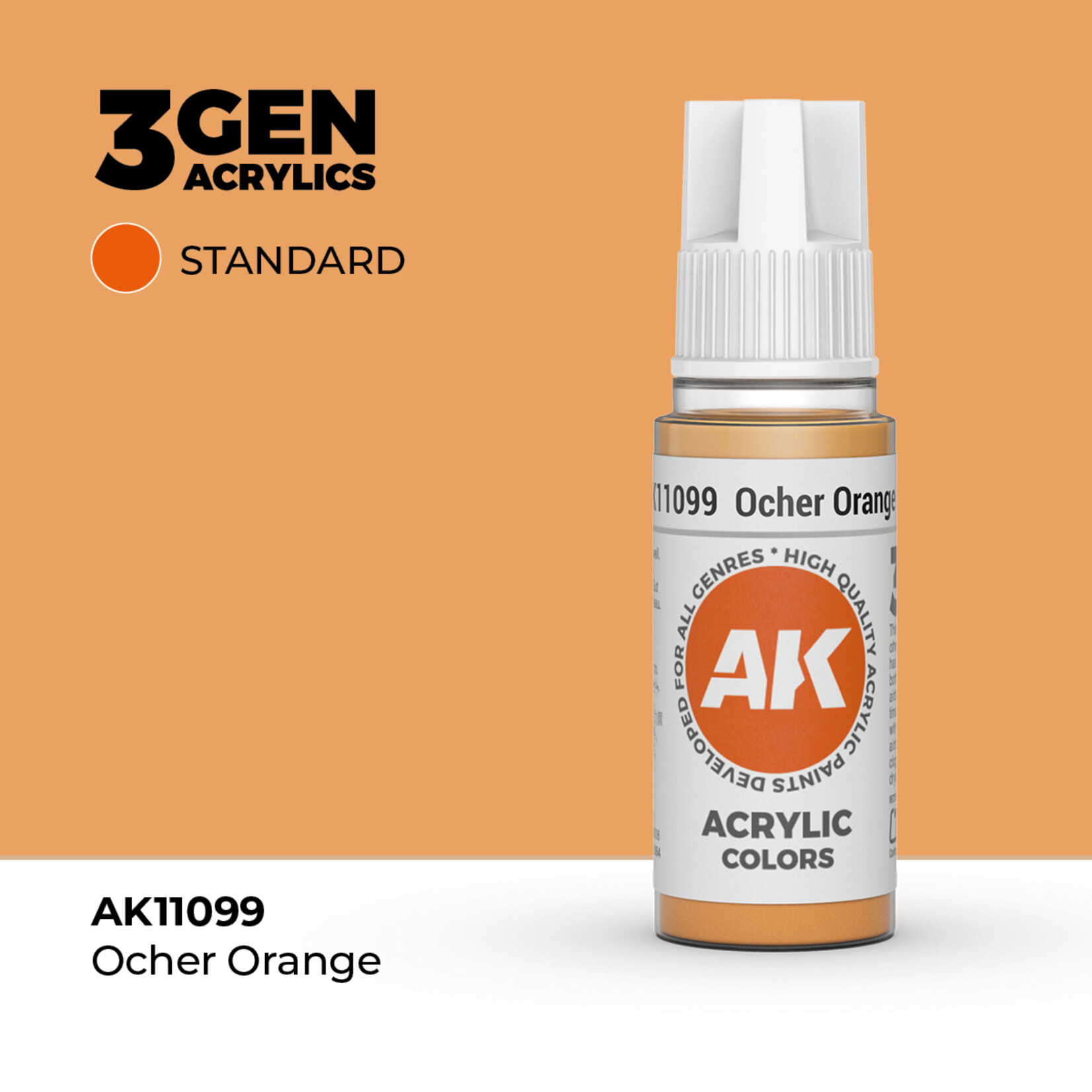 AK Interactive AK 3rd Gen Acrylics: Ocher Orange (17ml)