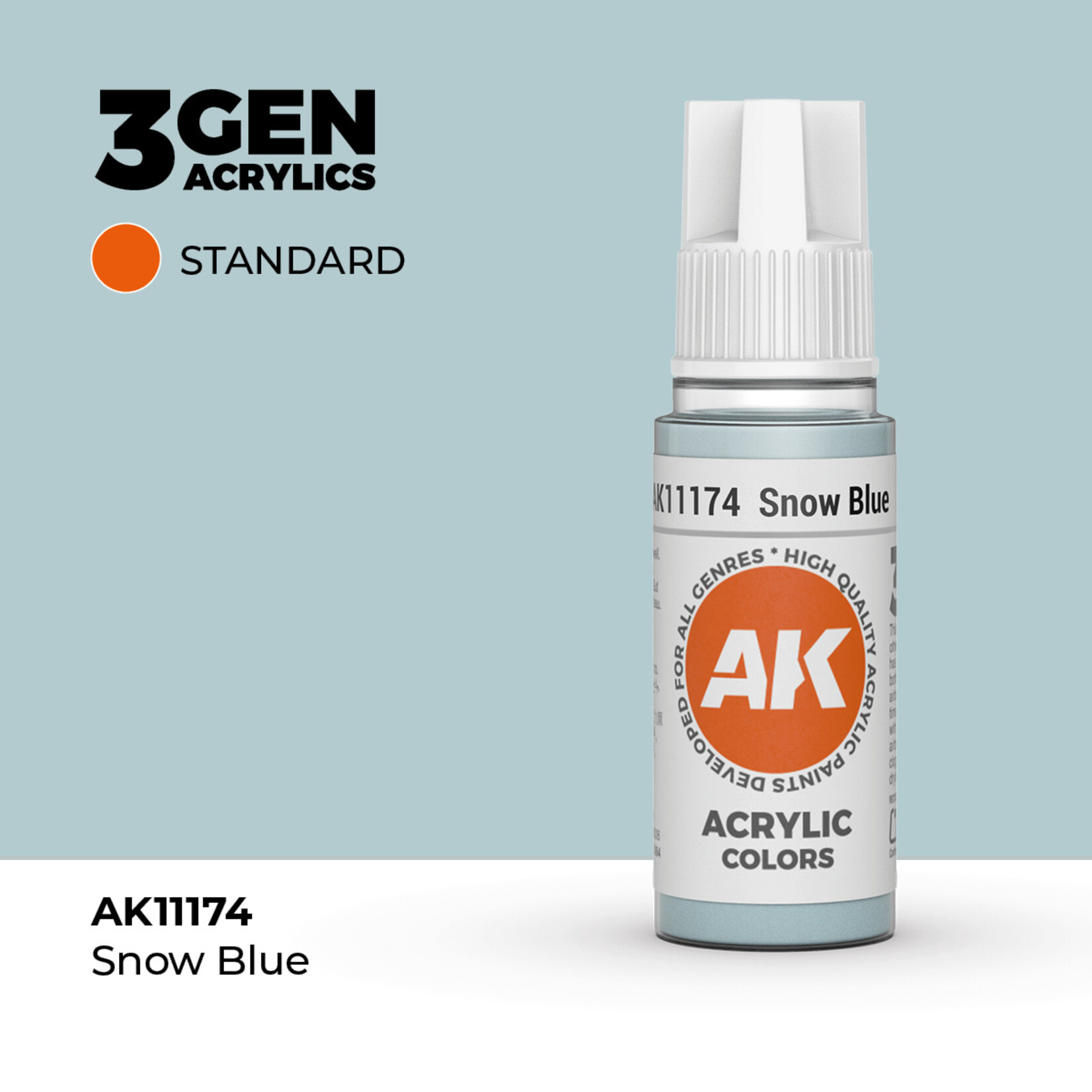 AK Interactive AK 3rd Gen Acrylics: Snow Blue (17ml)