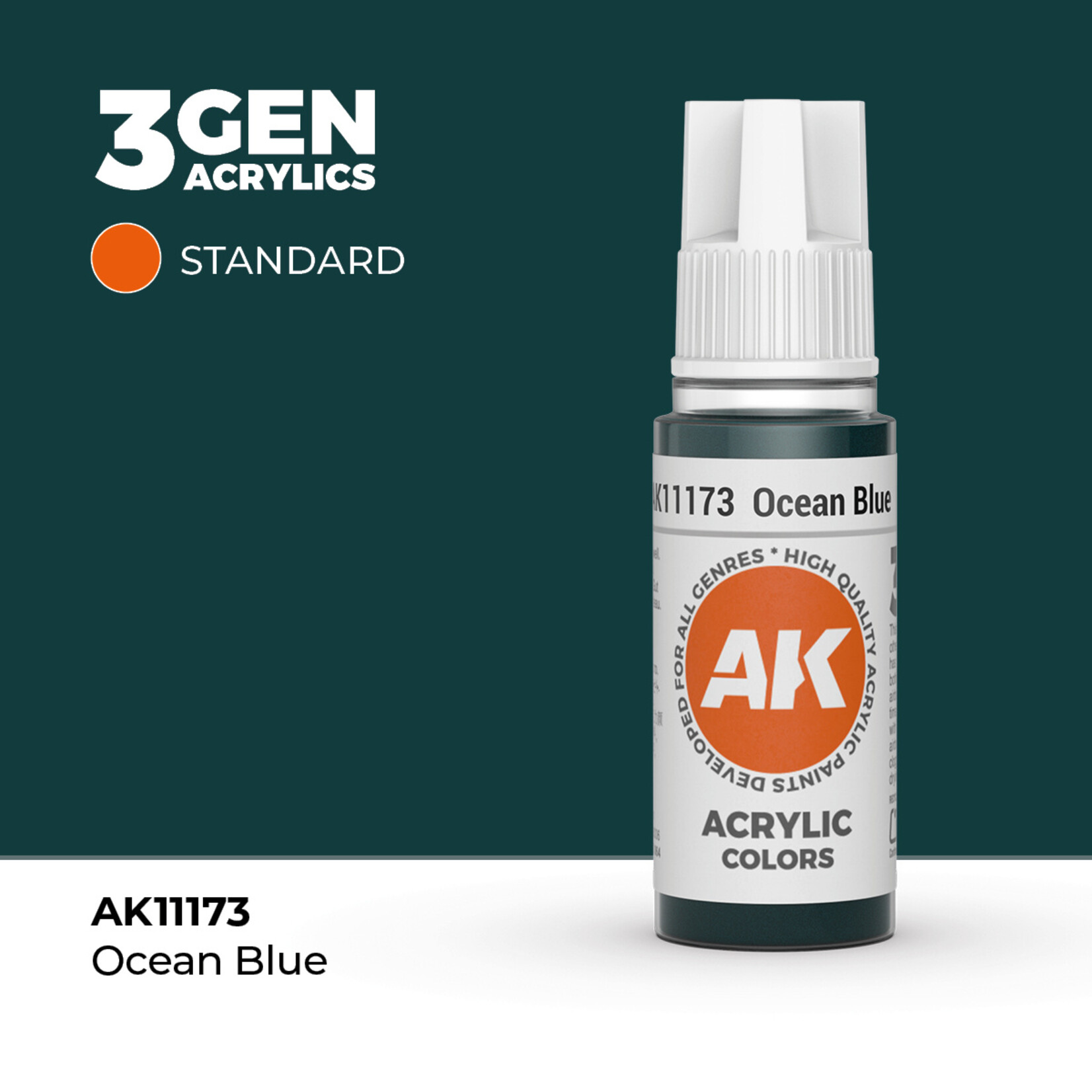 AK Interactive AK 3rd Gen Acrylics: Ocean Blue (17ml)