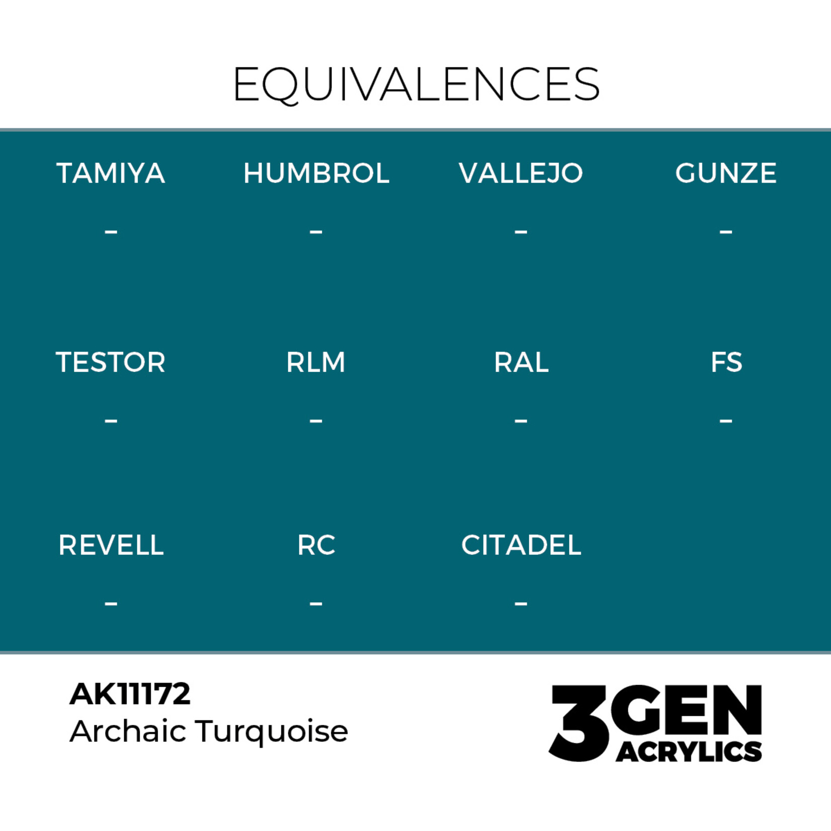 AK Interactive AK 3rd Gen Acrylics: Archaic Turquoise (17ml)