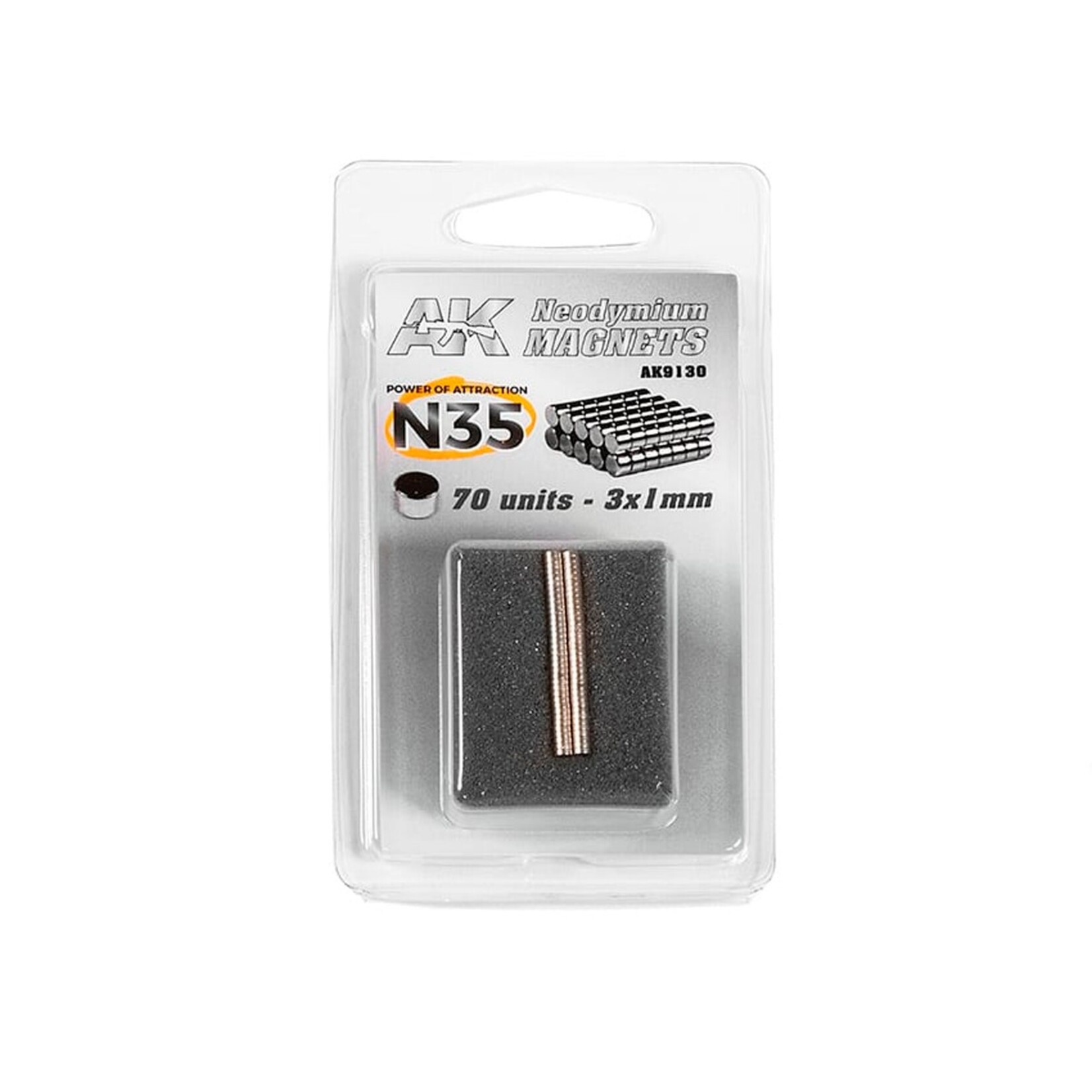AK Interactive AK Neodymium Magnets N35 (3x1mm)