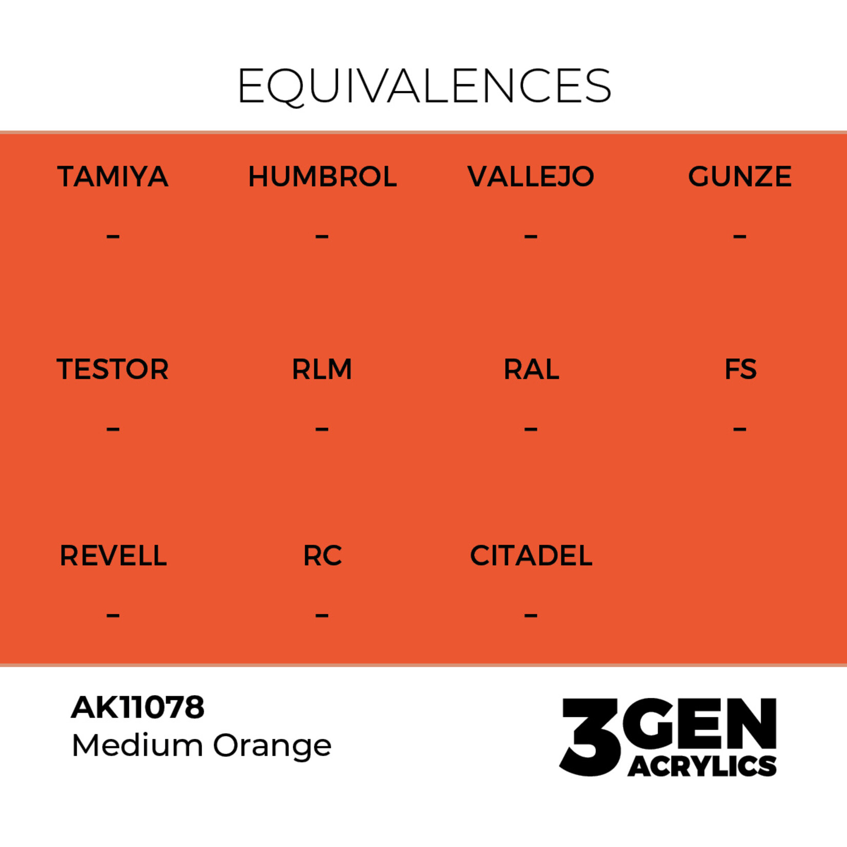 AK Interactive AK 3rd Gen Acrylics: Medium Orange (17ml)