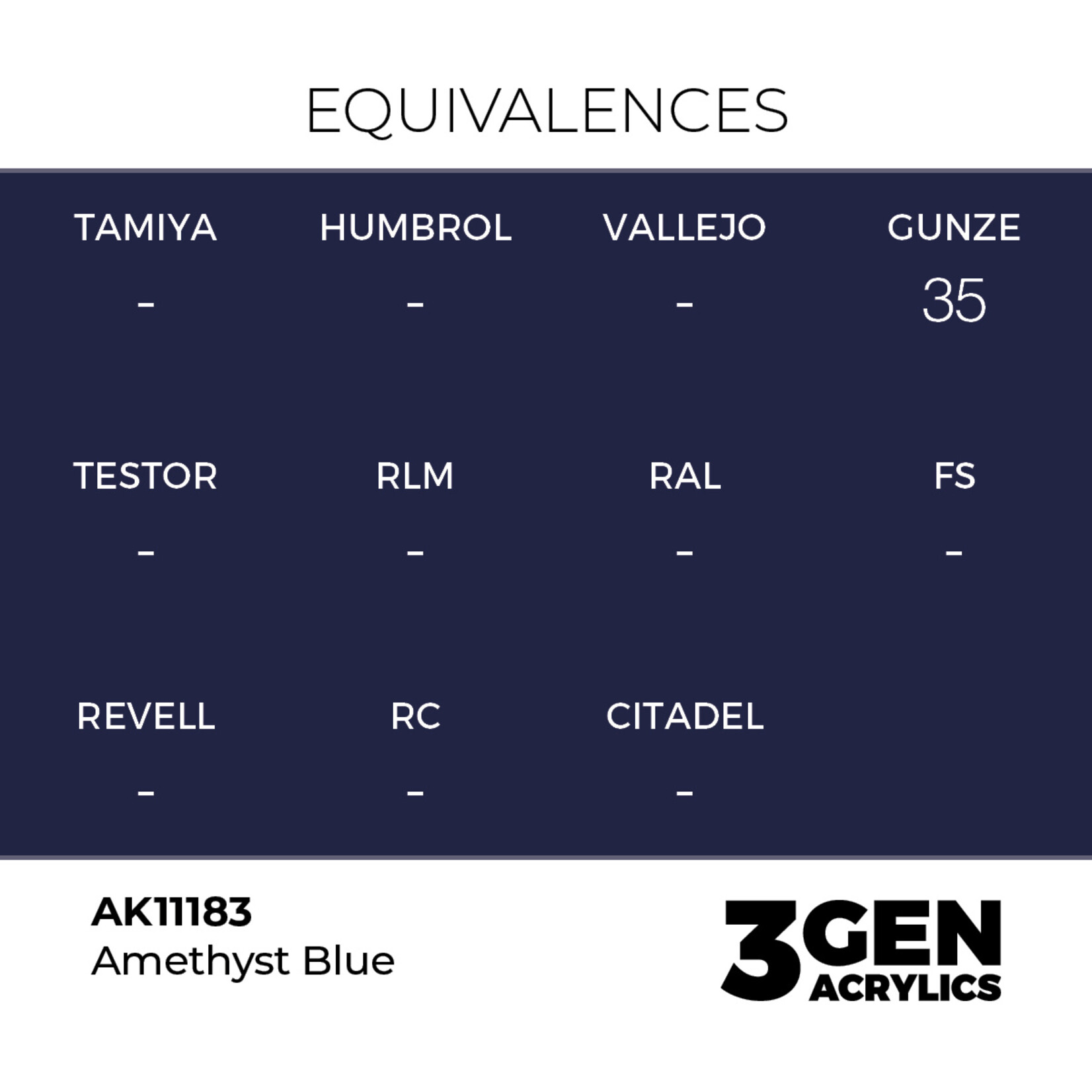 AK Interactive AK 3rd Gen Acrylics: Amethyst Blue (17ml)