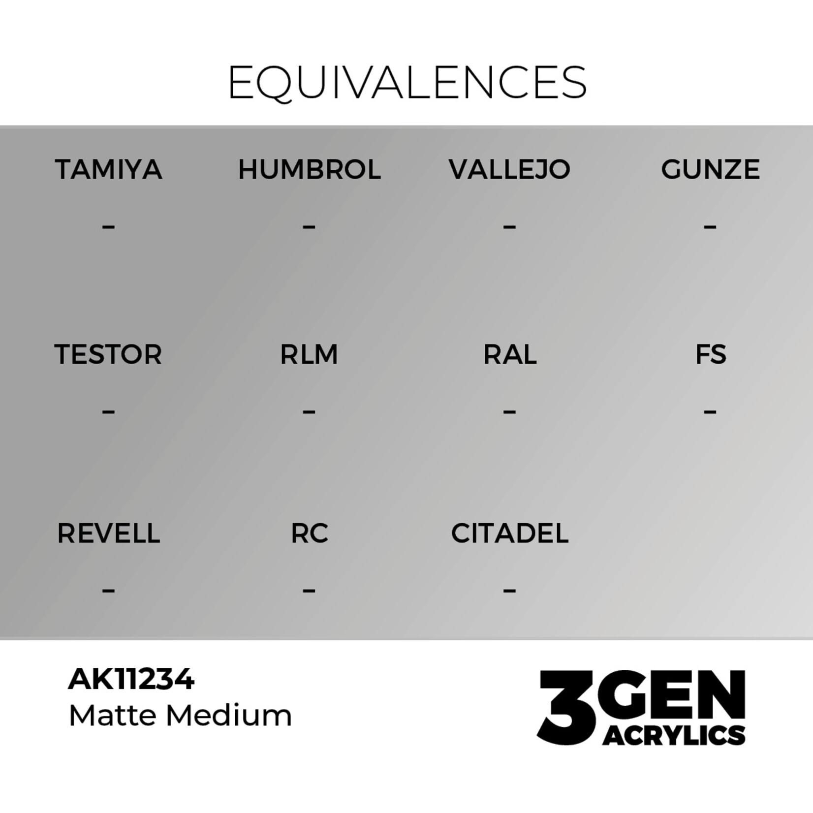 AK Interactive AK 3rd Gen Acrylics: Matte Medium (17ml)