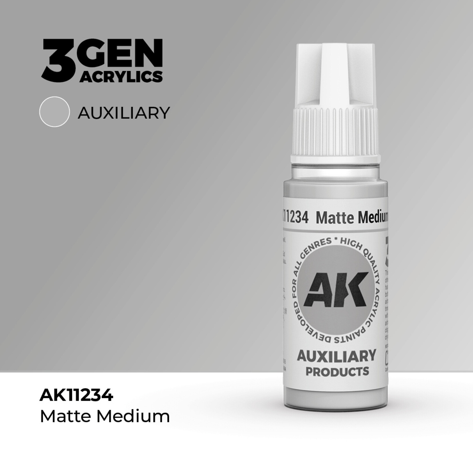 AK Interactive AK 3rd Gen Acrylics: Matte Medium (17ml)